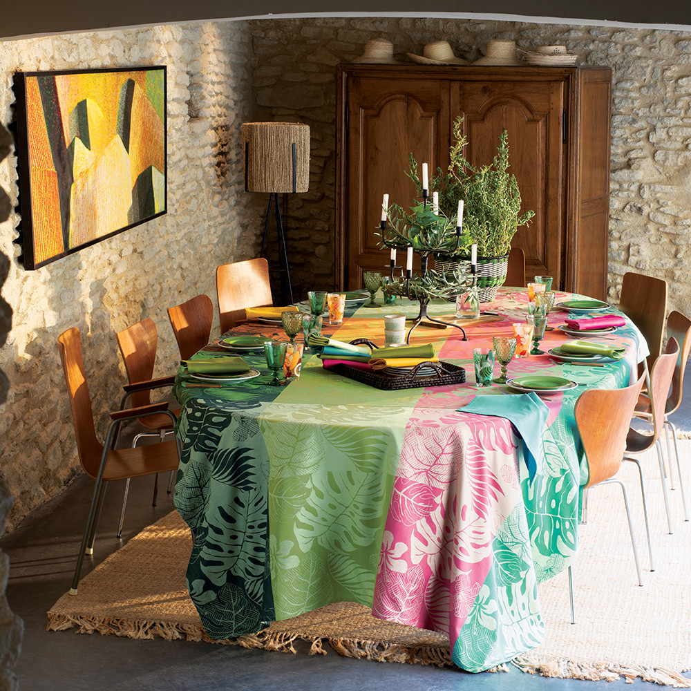 Nappe carrée enduit imperméable pur coton Multicolore 175x175 Nappe carrée enduit imperméable pur coton Multicolore 175x175