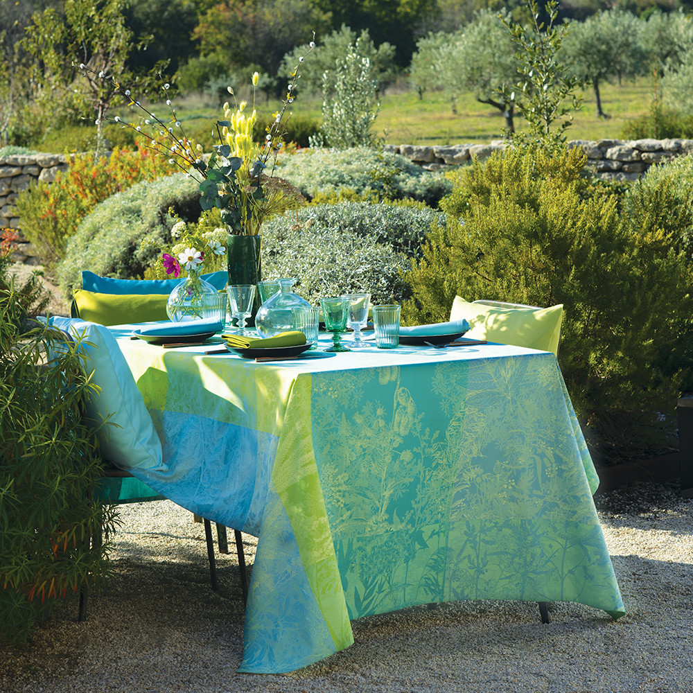 Nappe carrée antitache déperlant pur coton bio 115x115 Nappe carrée antitache déperlant pur coton bio 115x115