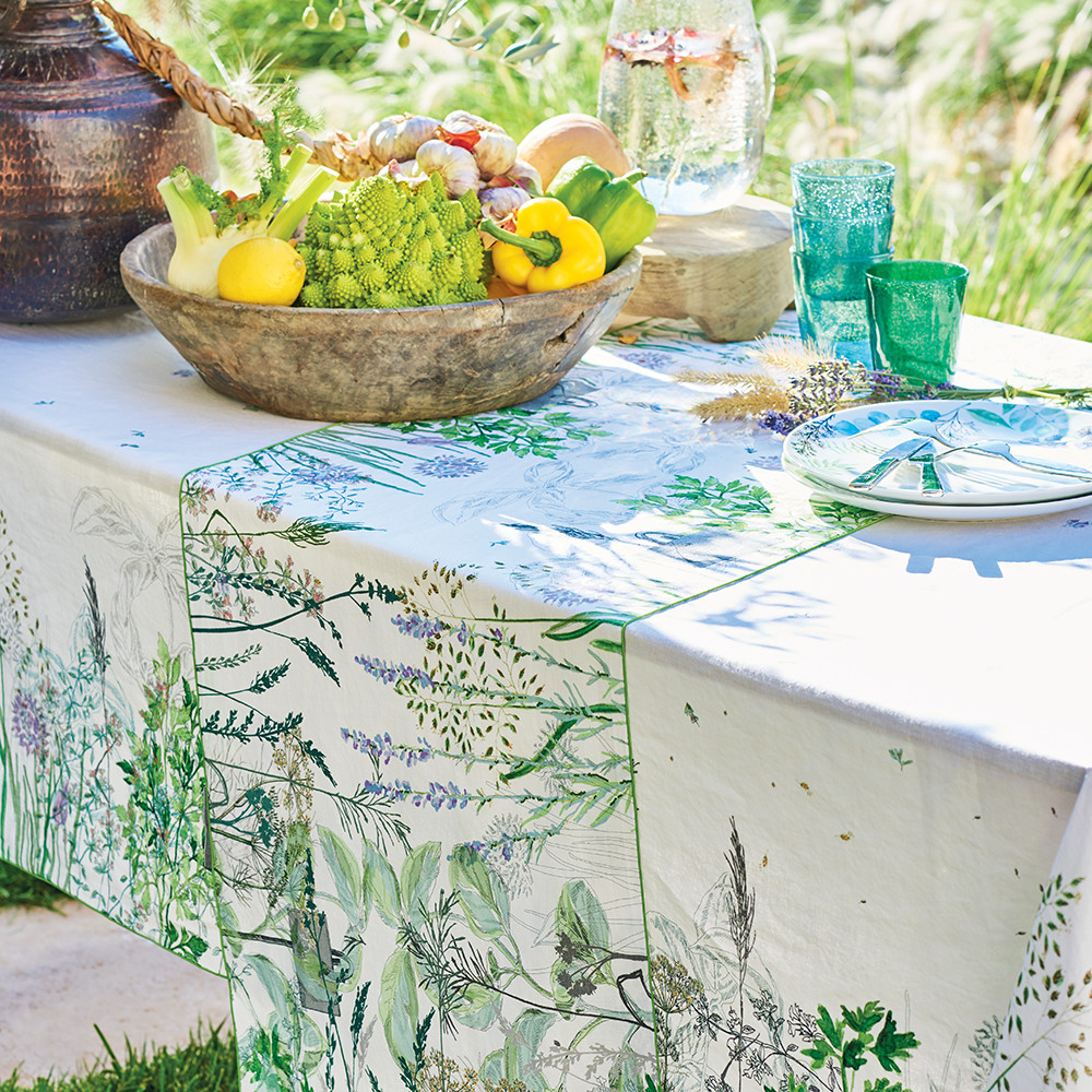 Chemin de table métis lin & coton multicolore 50x150