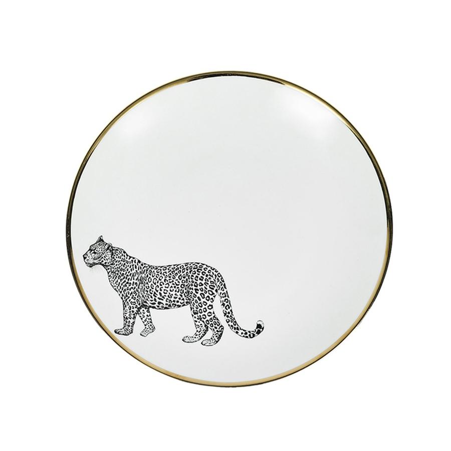 Grande Assiette Porcelaine de Limoges Zèbre 26,5 cm
