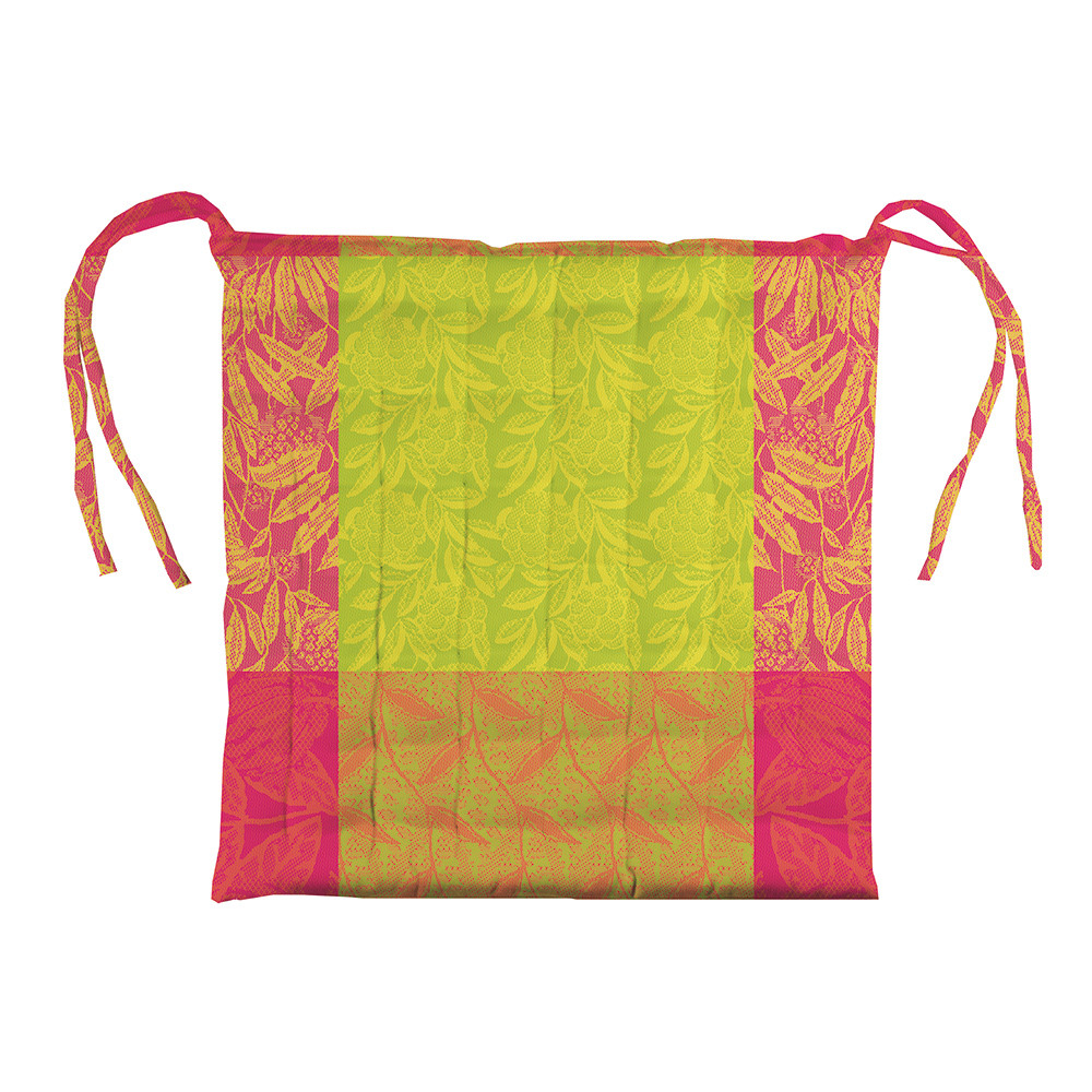 Galette de chaise enduit imperméable pur coton multicolore 38X38 Galette de chaise enduit imperméable pur coton multicolore 38X38