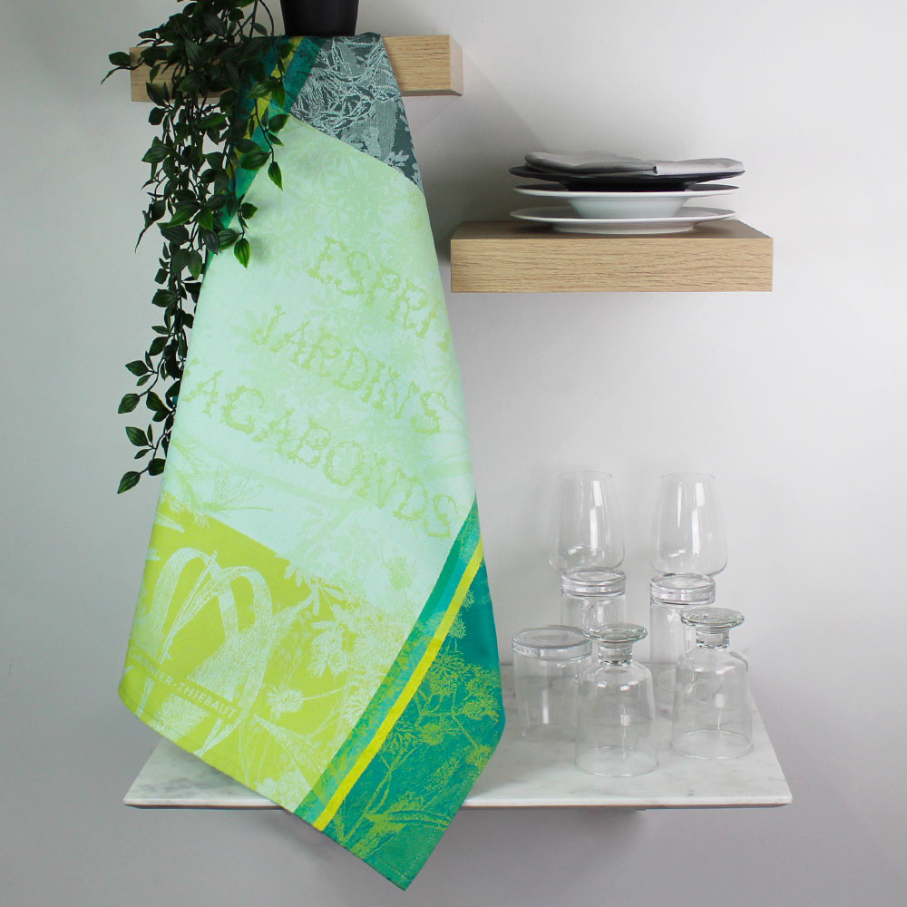 Torchon pur coton bio pur coton bio vert 56x77 Torchon pur coton bio pur coton bio vert 56x77
