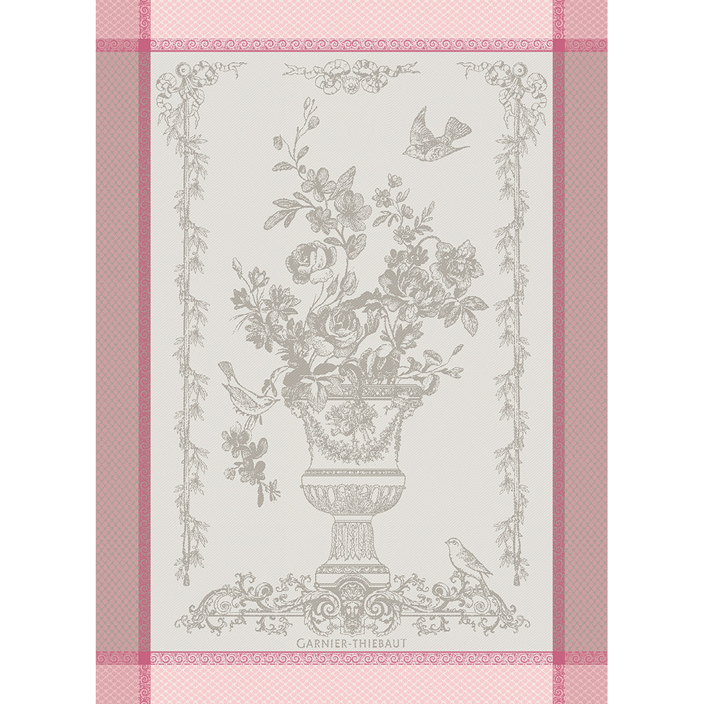 Torchon pur coton rose 56x77 Torchon pur coton rose 56x77