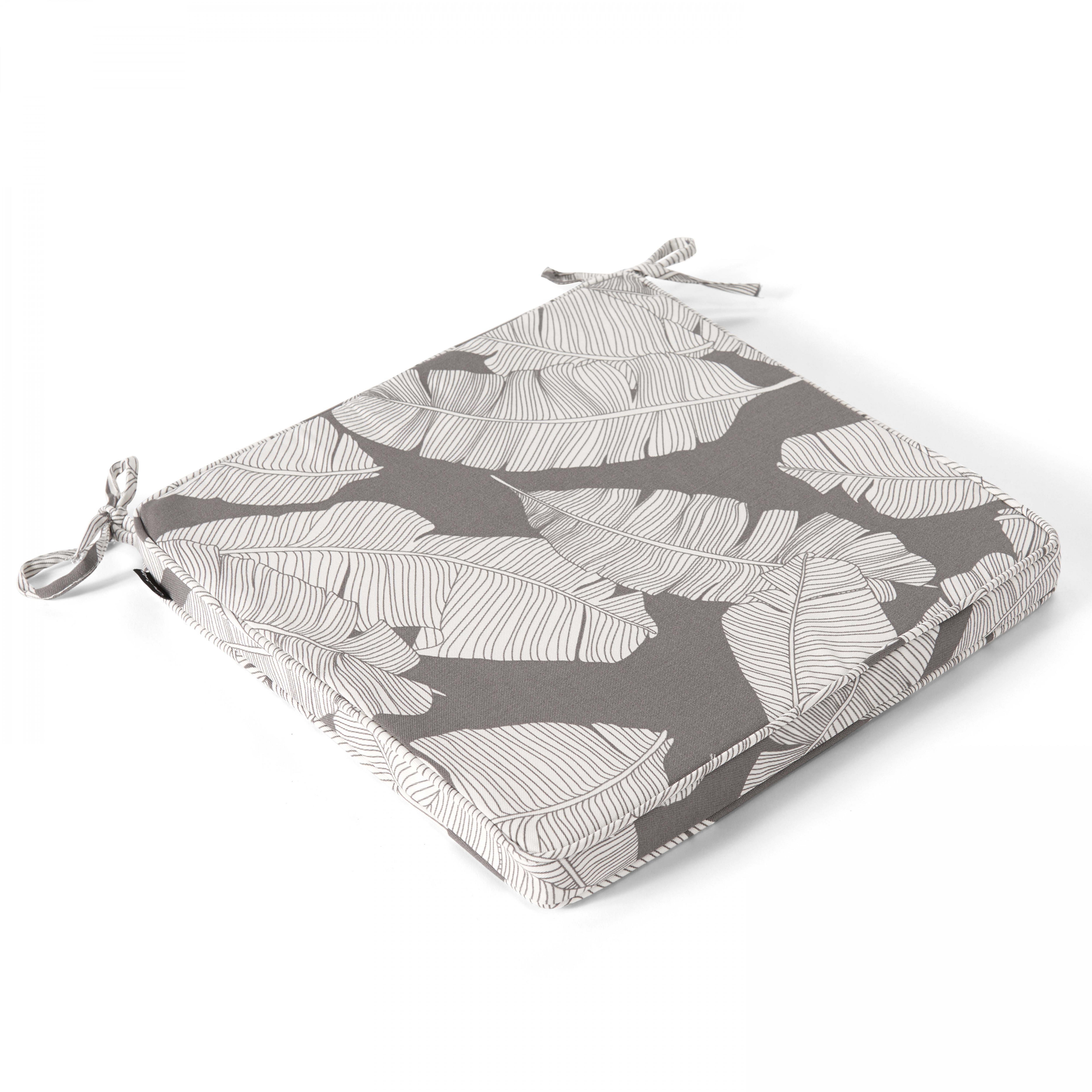 Coussin d'assise en polyester gris (photo) Coussin d'assise en polyester gris