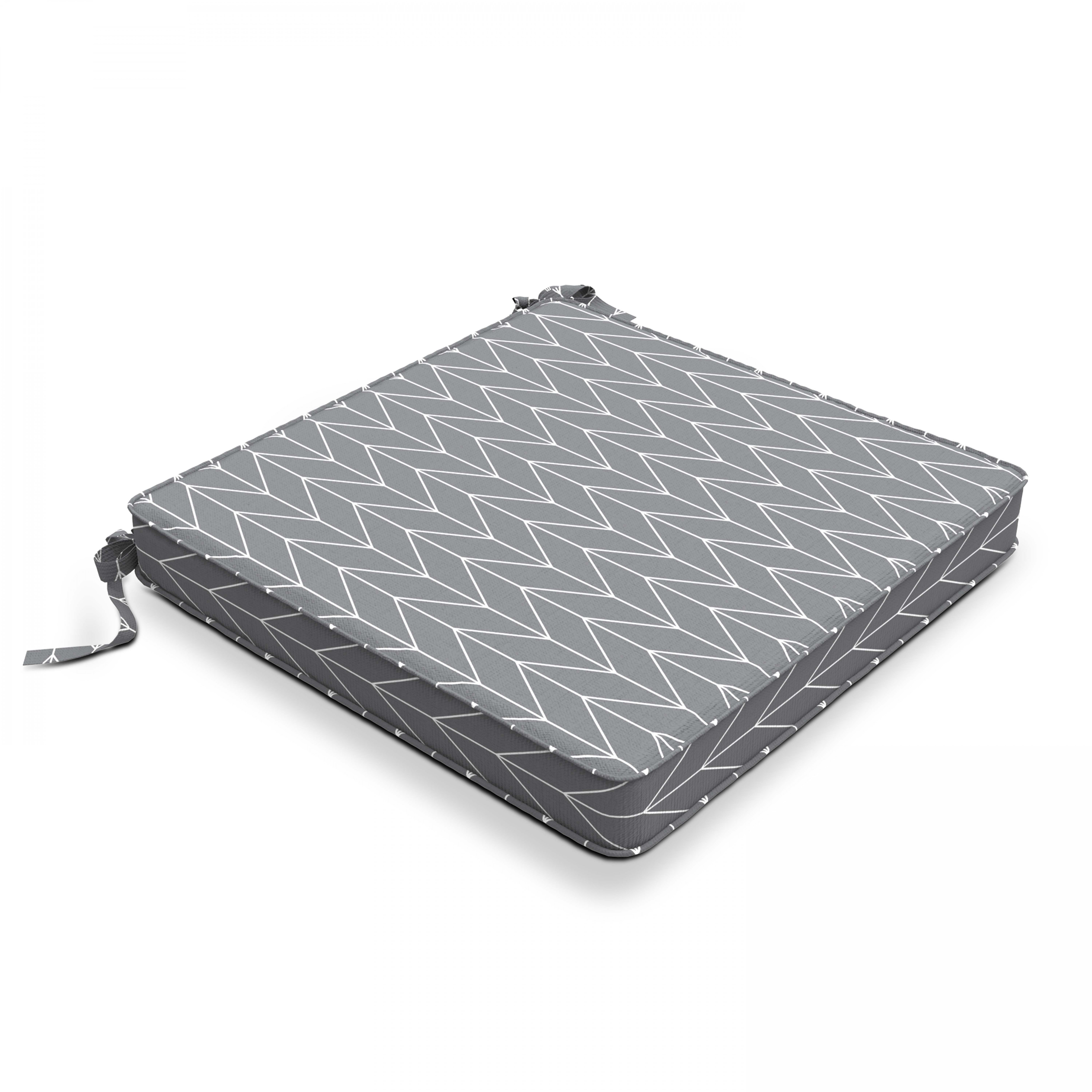 Coussin d'assise en polyester gris (photo) Coussin d'assise en polyester gris