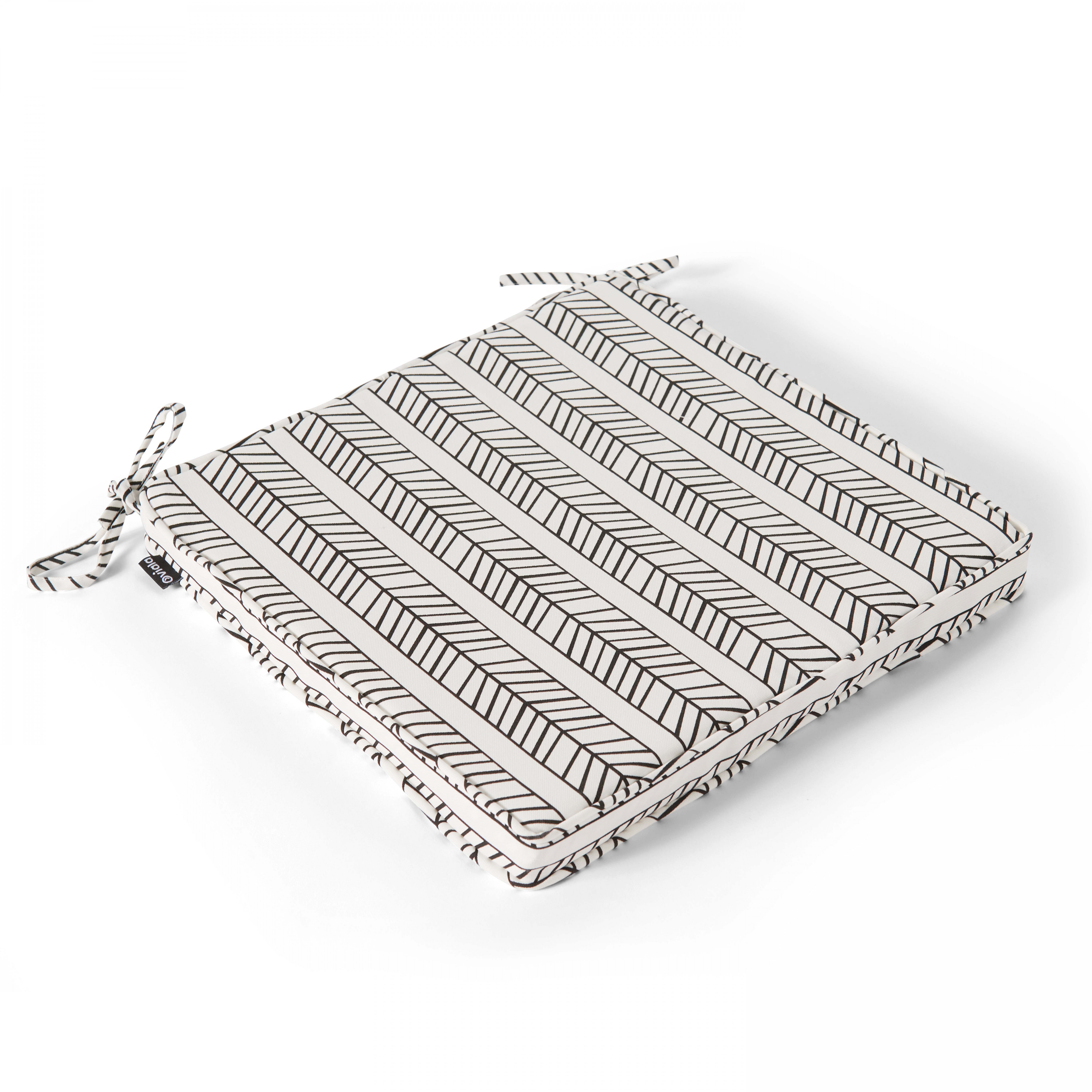 Coussin d'assise en polyester blanc (photo) Coussin d'assise en polyester blanc