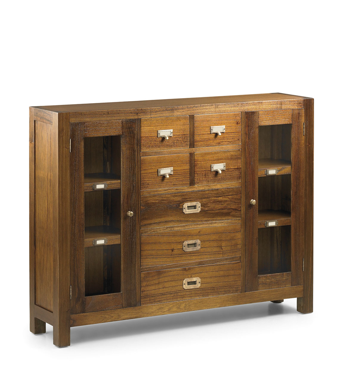 Console en bois marron L 115 cm