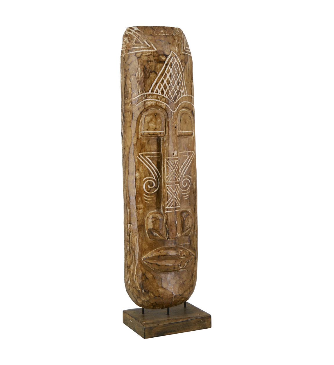 Figure sculptée en bois marron (photo) Figure sculptée en bois marron