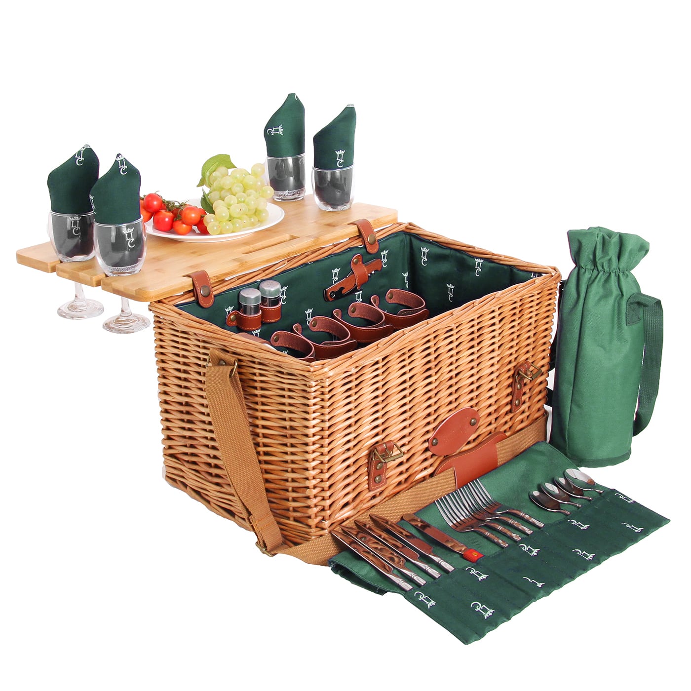Panier picnic Saint-honoré 4 personnes vert foncé Panier picnic Saint-honoré 4 personnes vert foncé