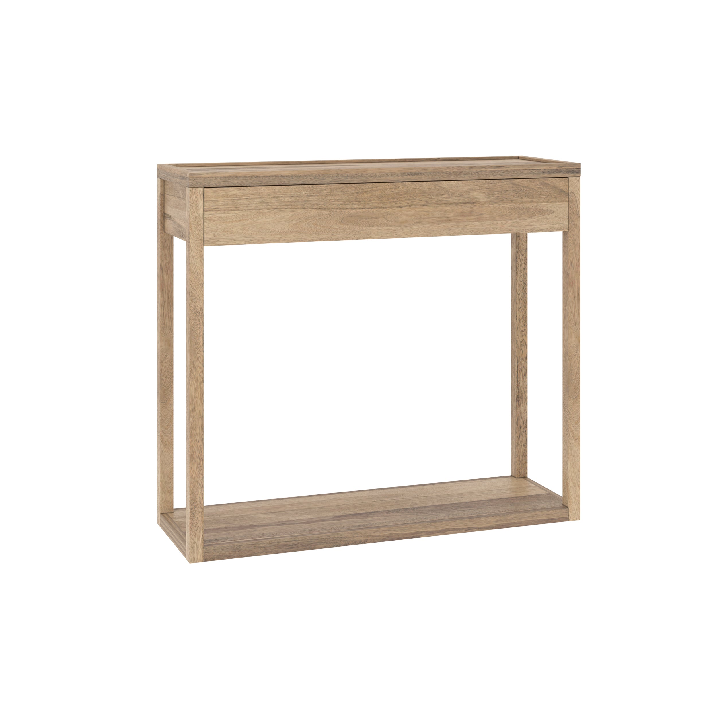 Console en bois naturel