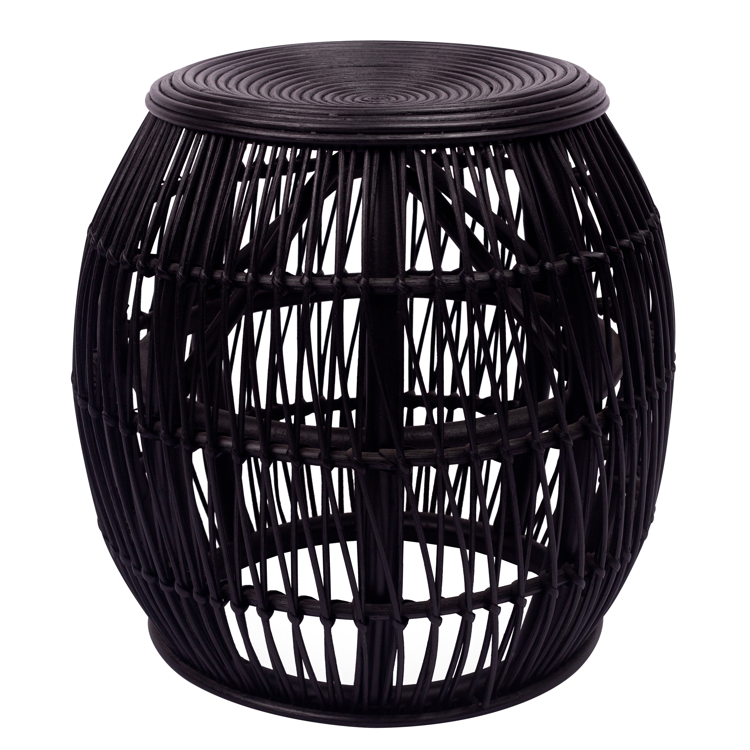 Tabouret en rotin noir Tabouret en rotin noir
