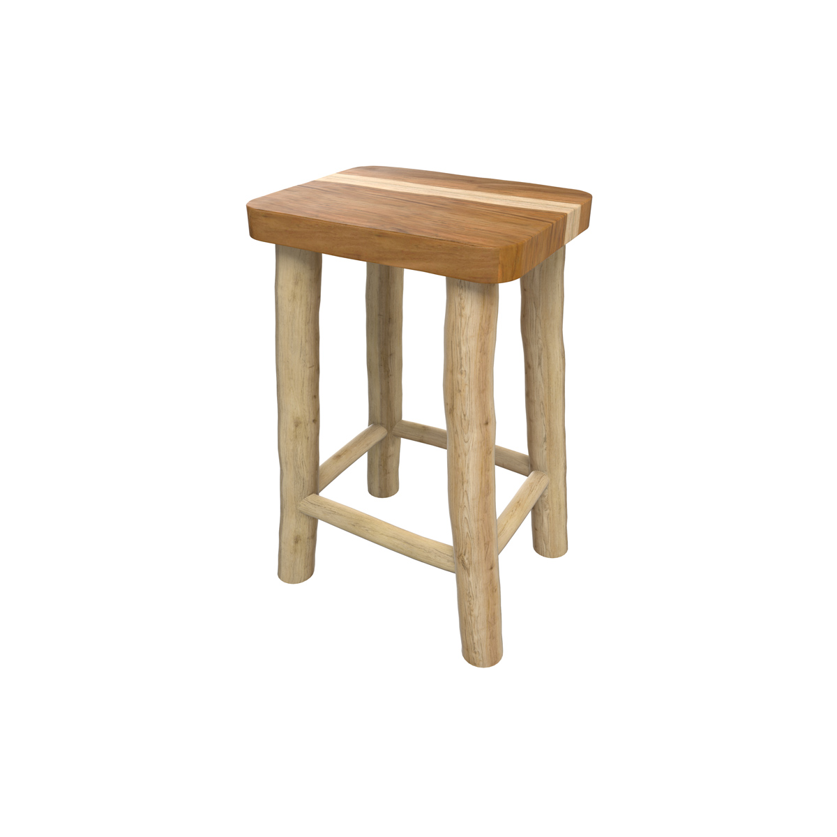Tabouret 45.5 cm en teck Tabouret 45.5 cm en teck