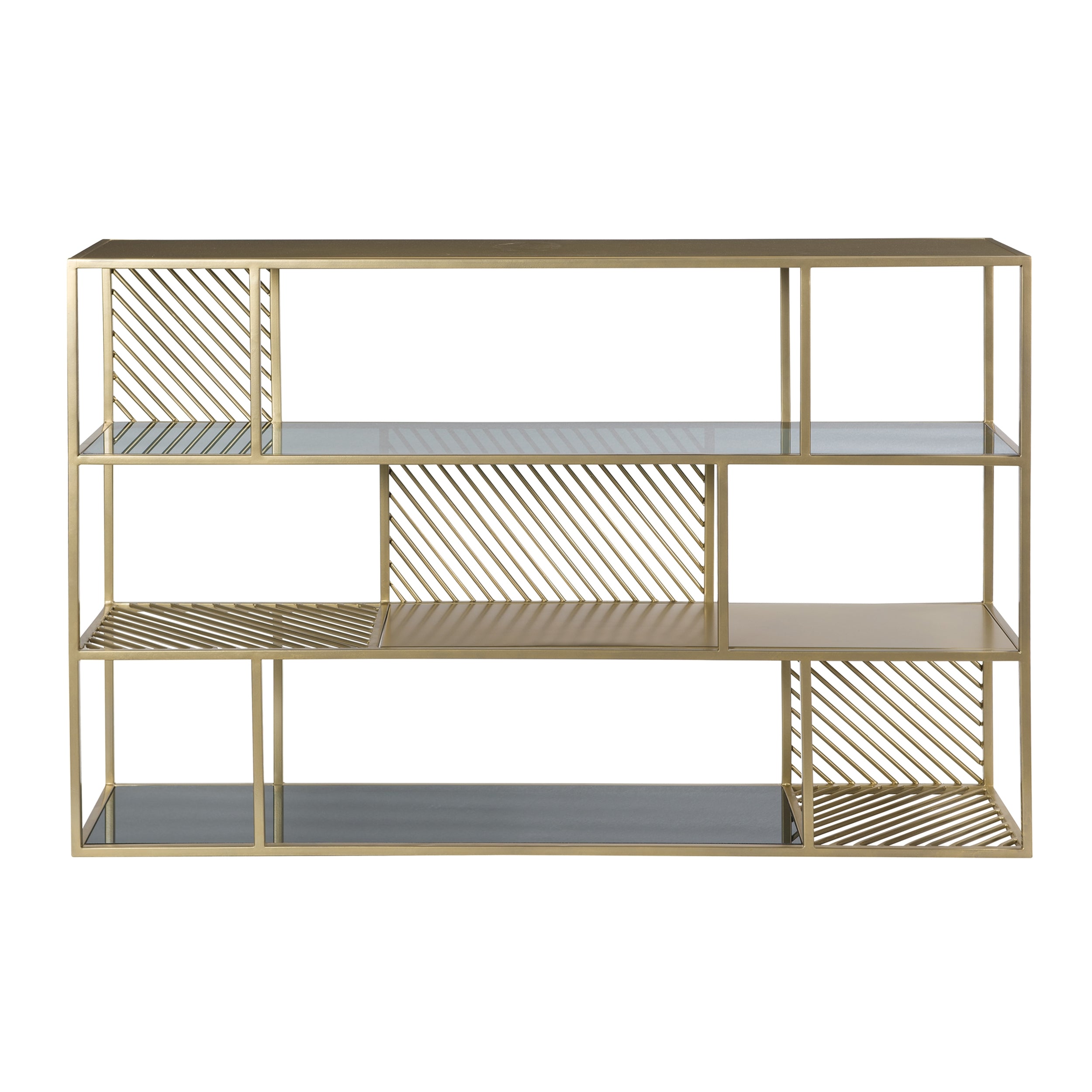 Etagère 3 niveaux en métal et verre
