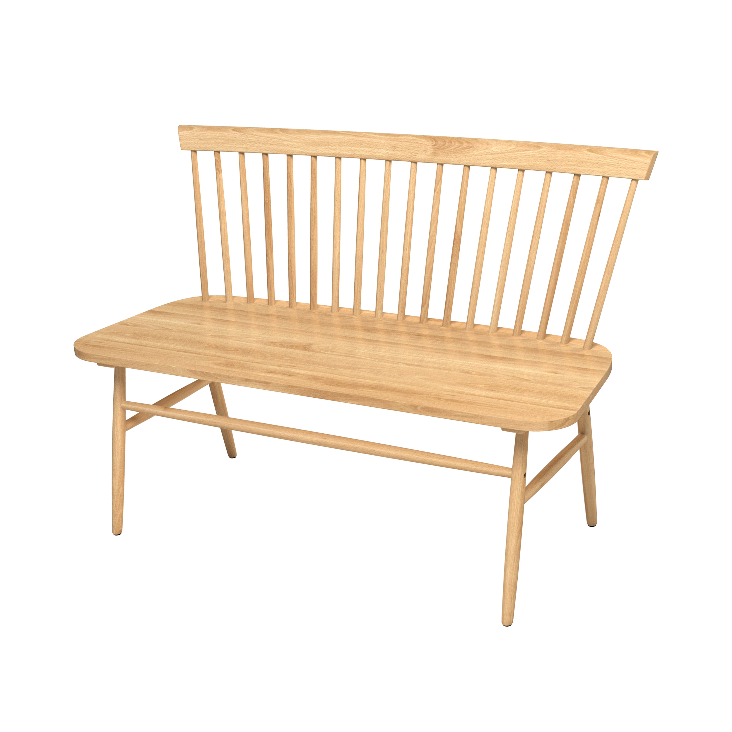 Banc 2 places en bois d'hévéa (photo) Banc 2 places en bois d'hévéa