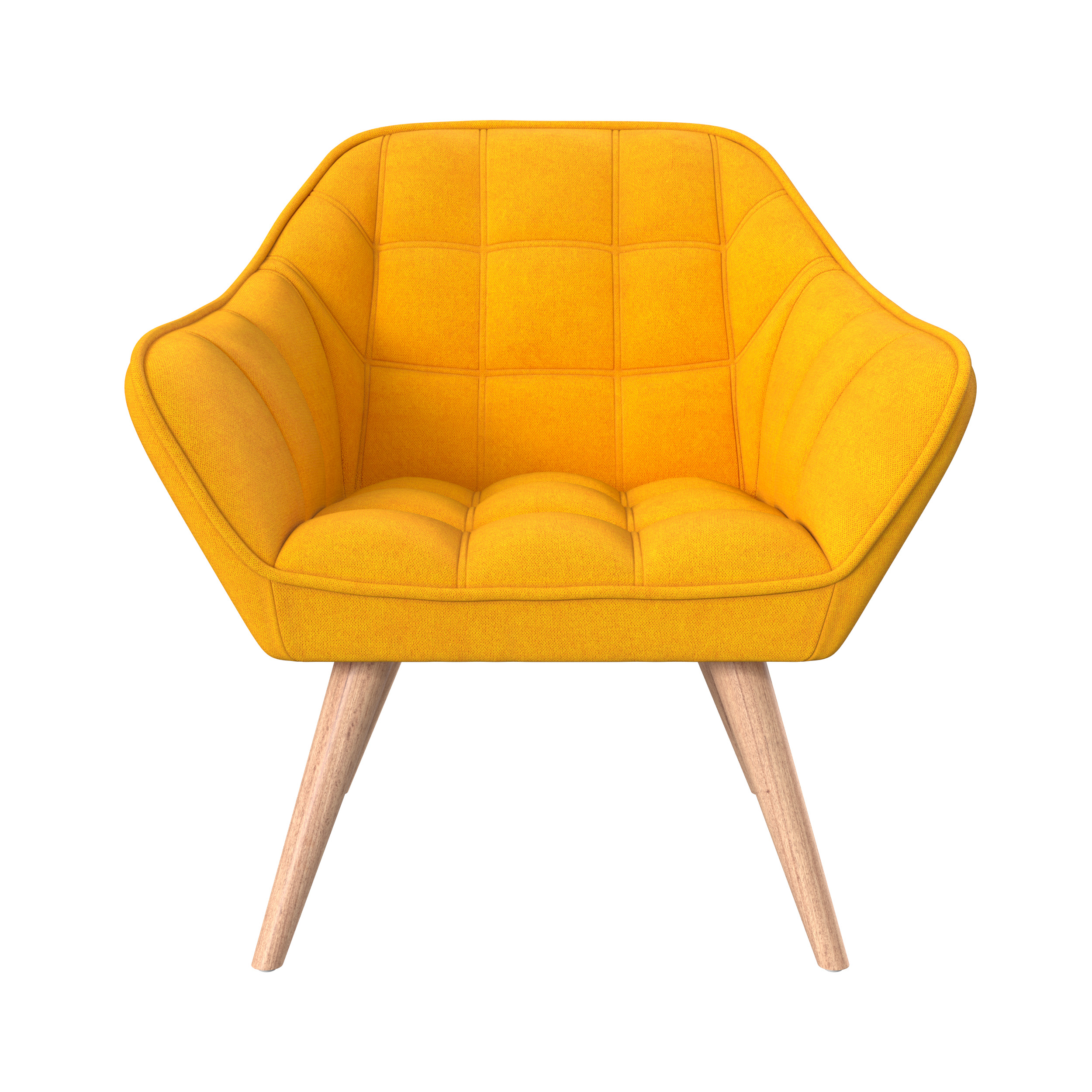 fauteuil en tissu jaune avec accoudoirs