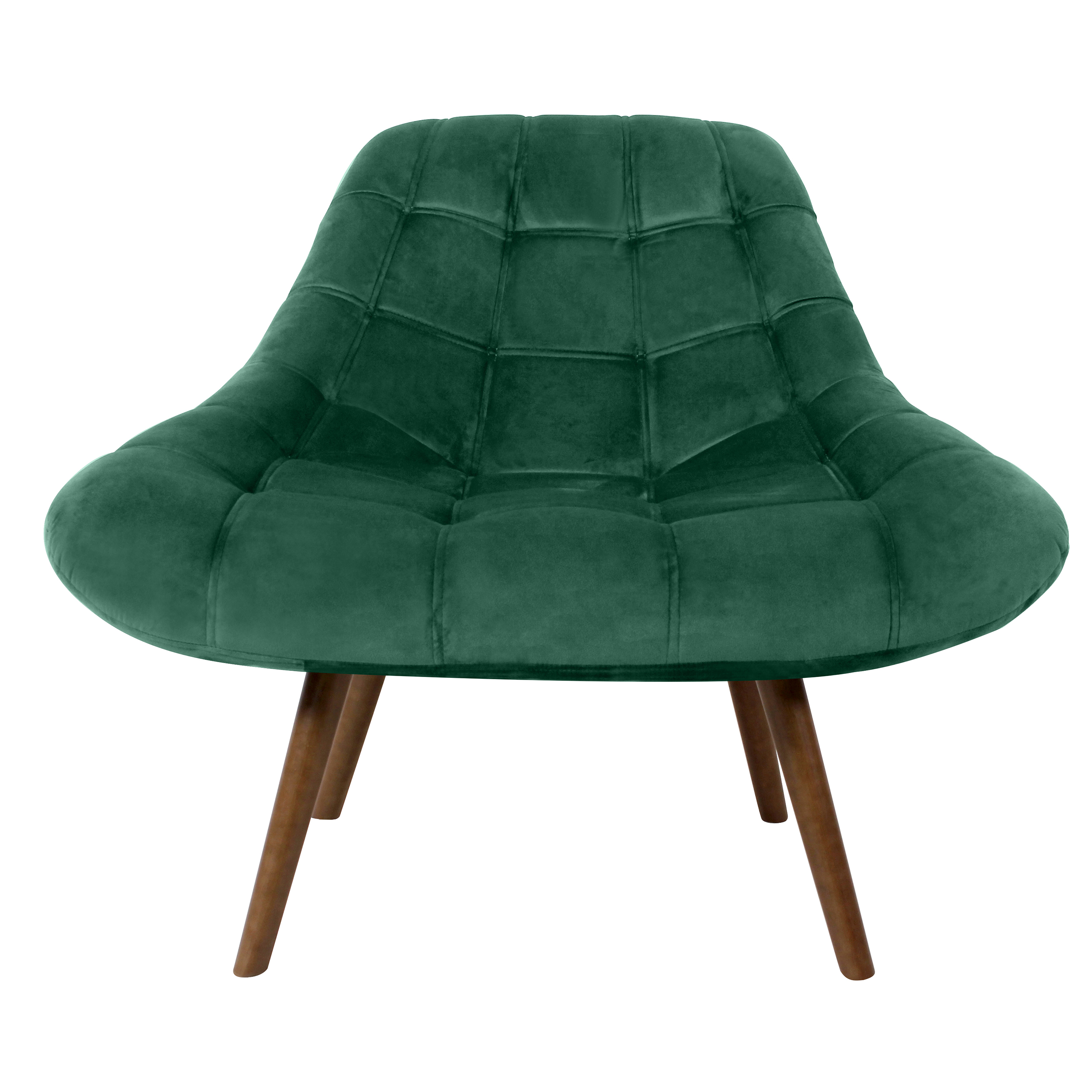 Fauteuil en velours vert foncé Fauteuil en velours vert foncé
