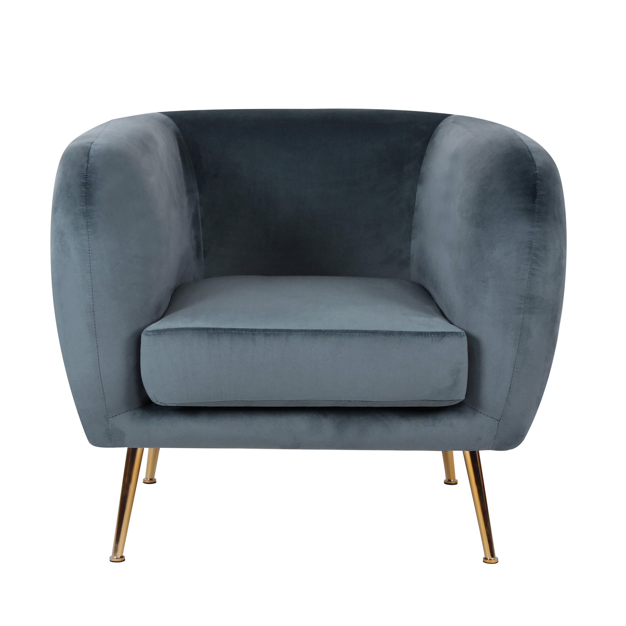 Fauteuil en velours bleu Fauteuil en velours bleu
