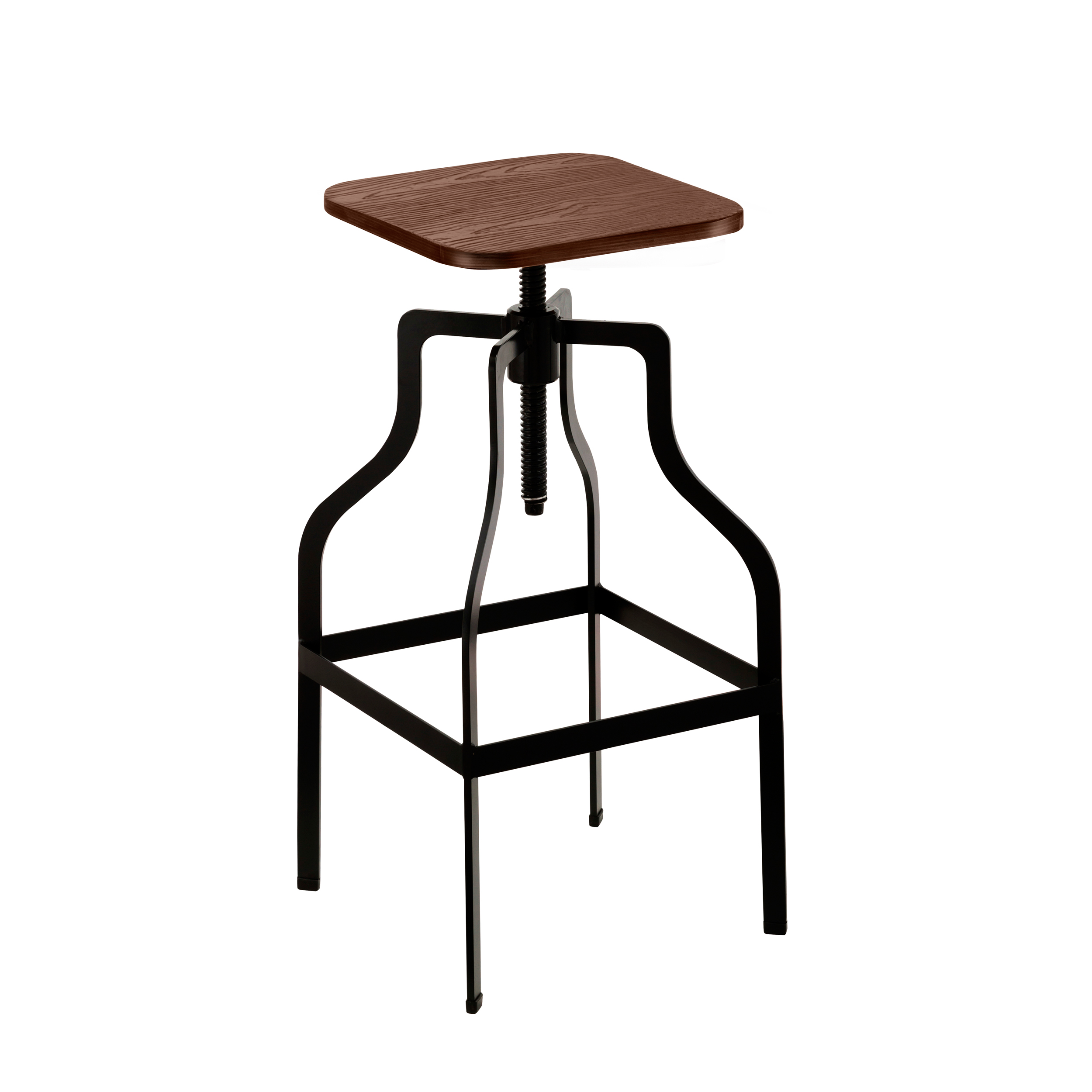Tabouret de bar réglable en hauteur 66/83 cm en bois