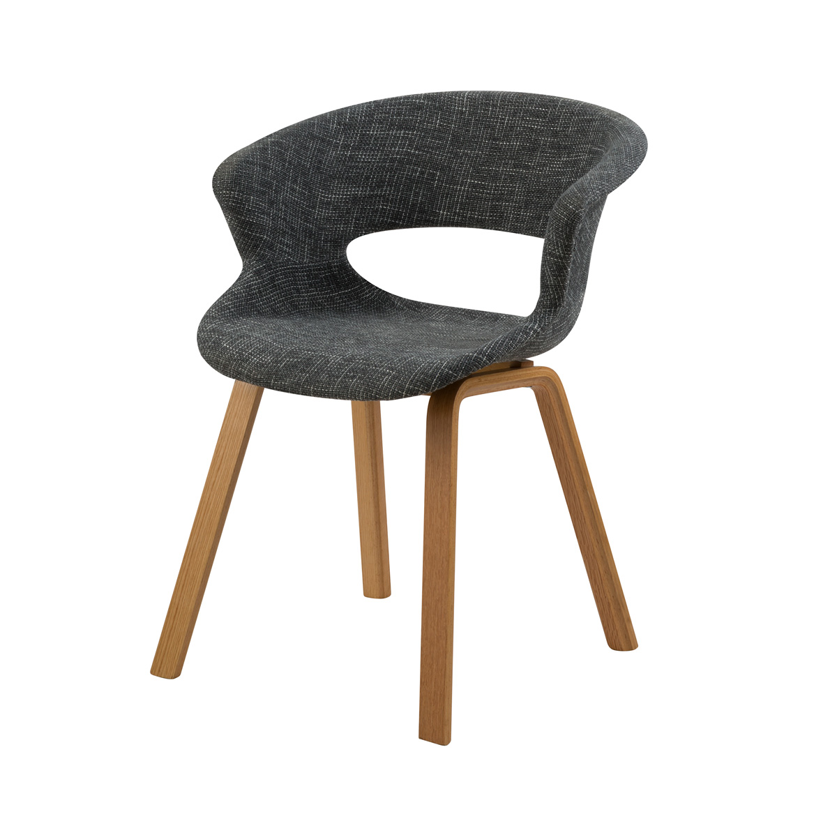 Chaise en tissu gris foncé