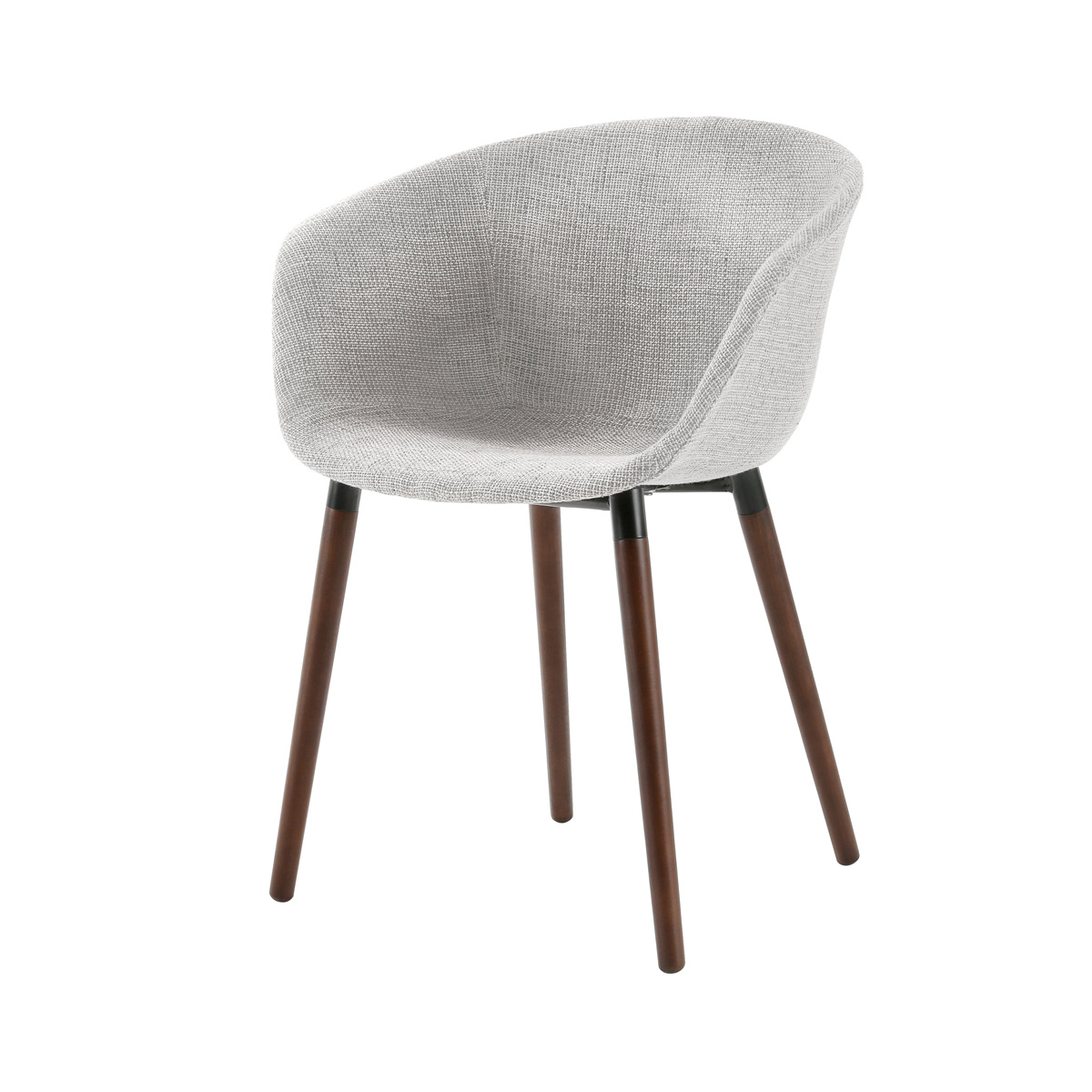 Chaise en tissu gris clair