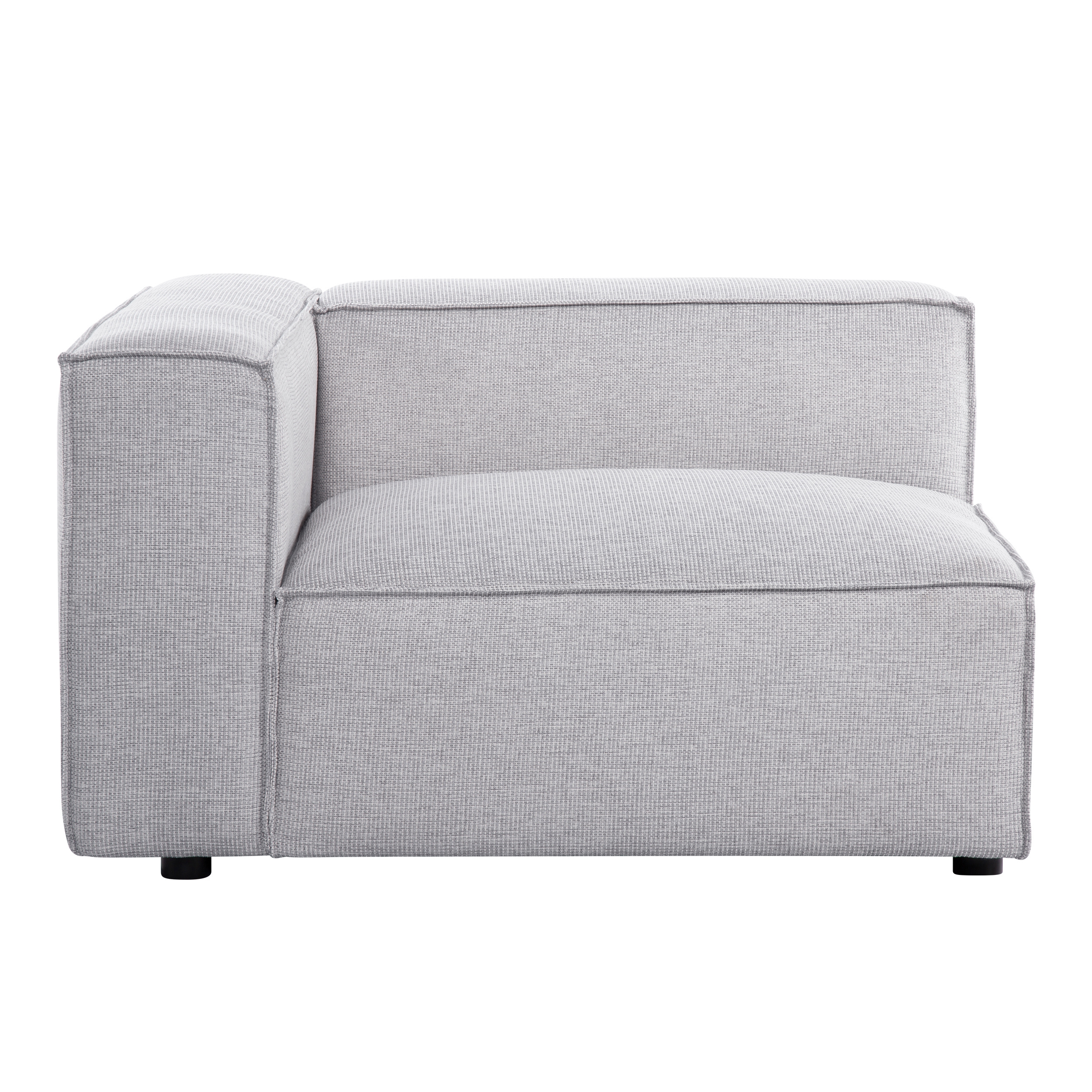 Angle gauche modulable en tissu gris clair Angle gauche modulable en tissu gris clair