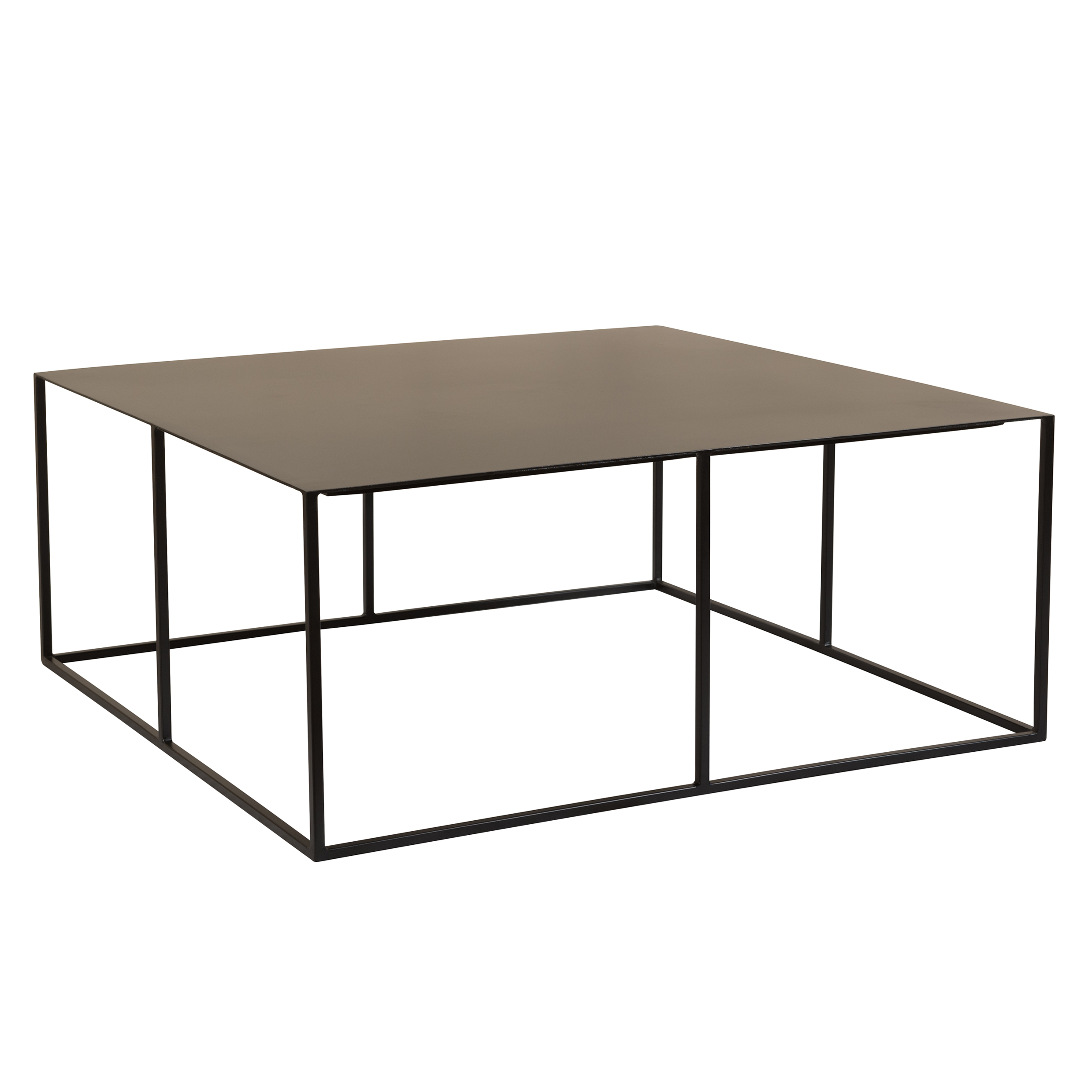 Table basse carrée en métal noir Table basse carrée en métal noir