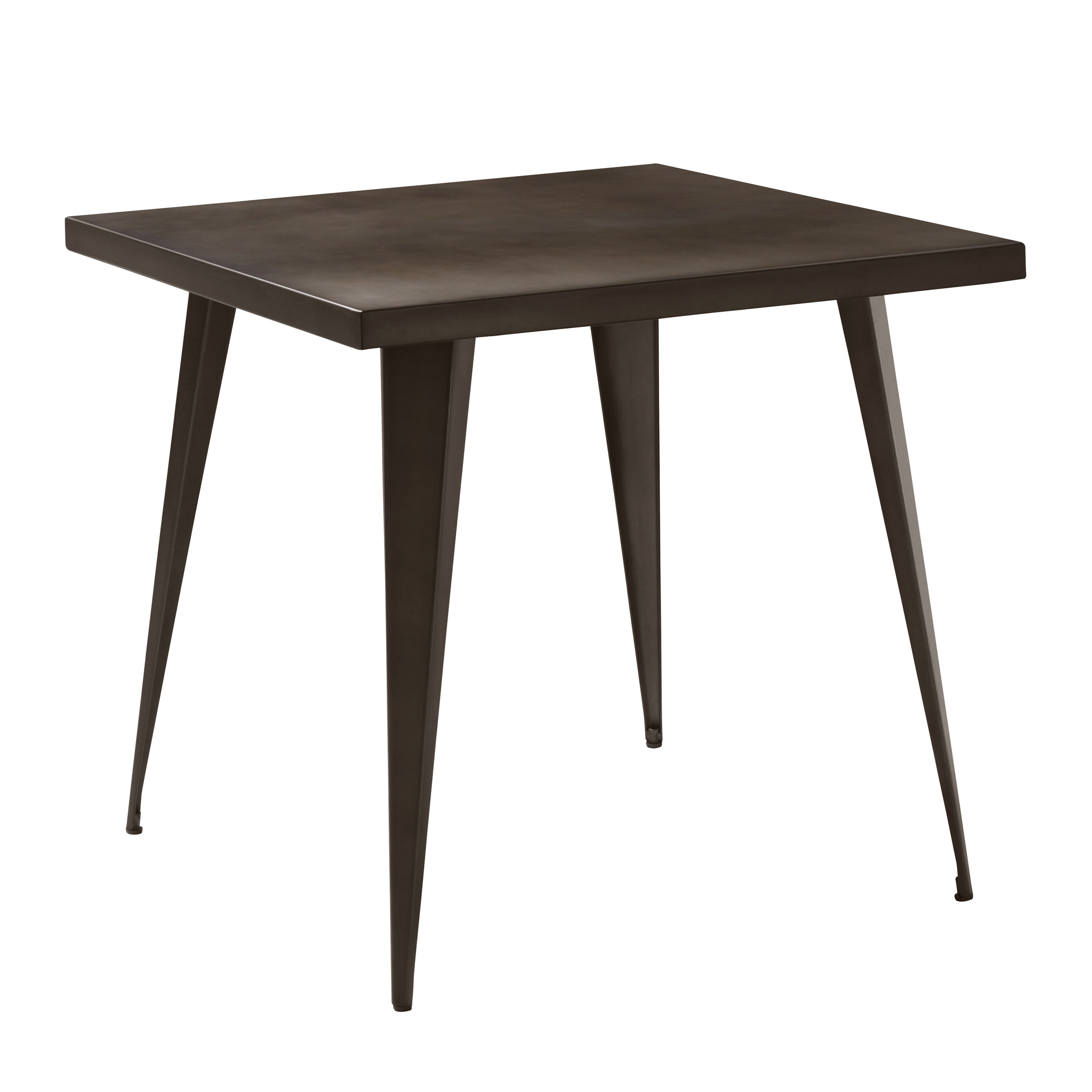Table à manger carrée en métal gris, 4 personnes Table à manger carrée en métal gris, 4 personnes