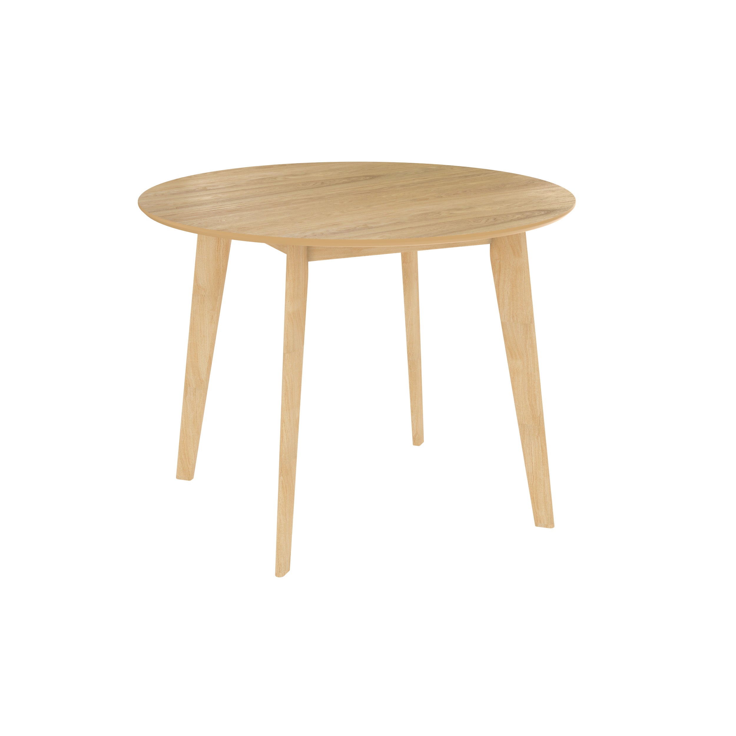 Table ronde 4 personnes en bois clair D100 cm