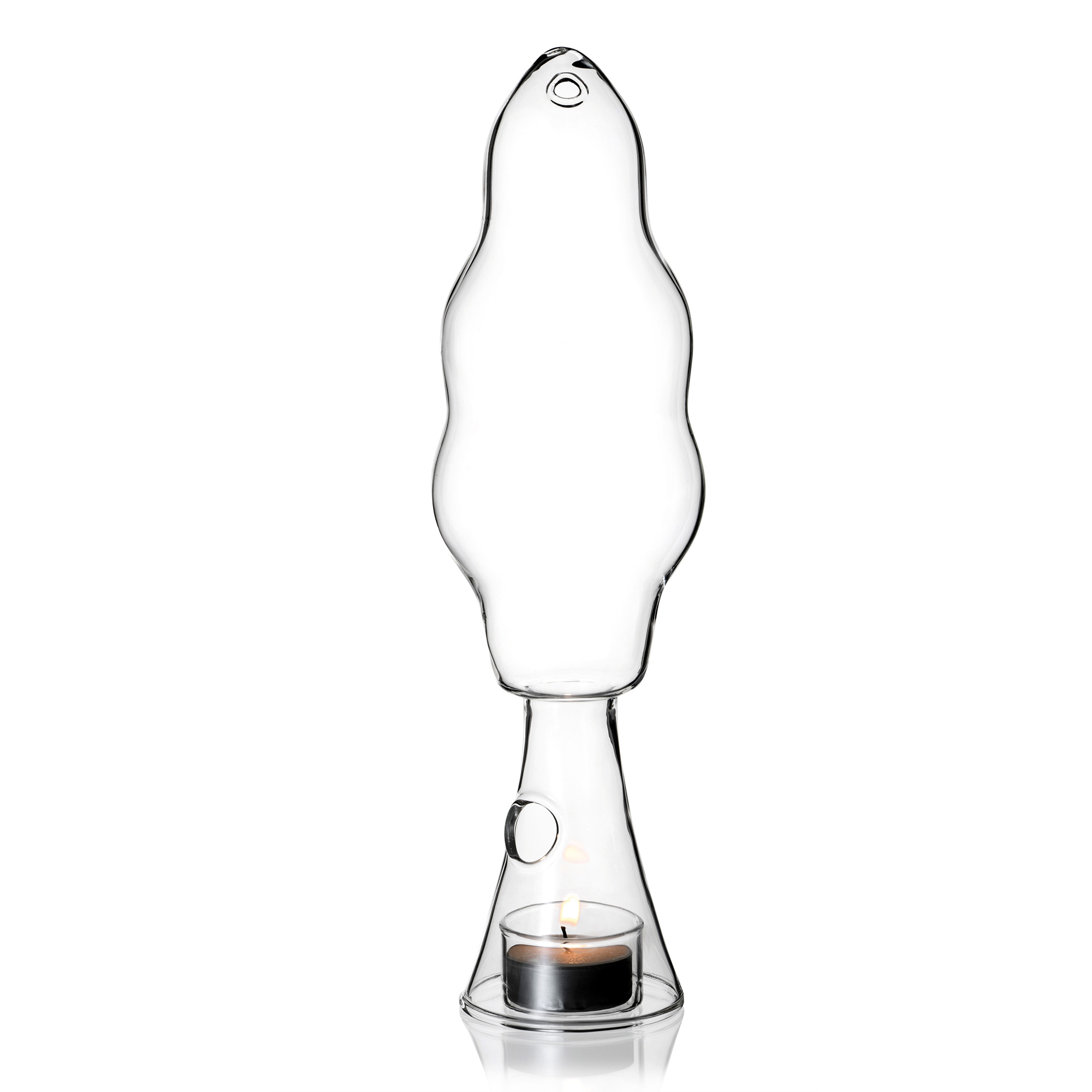 Photophore en verre soufflé bouche 30 cm Photophore en verre soufflé bouche 30 cm