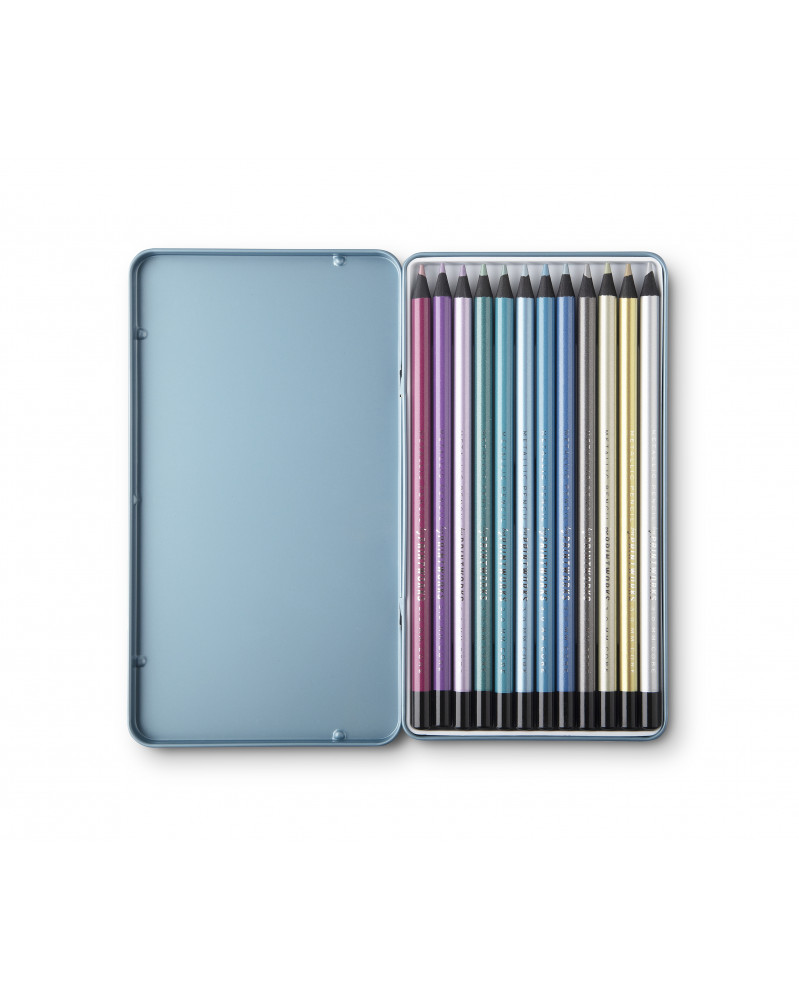Boite de 12 Crayons de Couleur Metallic Printworks Boite de 12 Crayons de Couleur Metallic Printworks