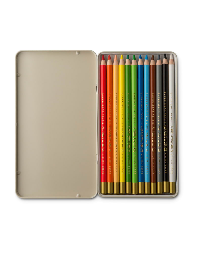 Boîte de 12 crayons en bois de couleurs variés (photo) Boîte de 12 crayons en bois de couleurs variés