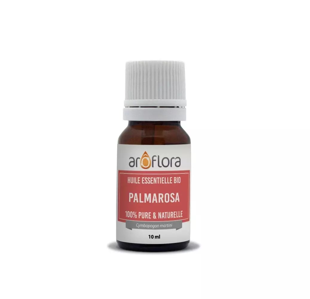 Huile essentielle bio de Palmarosa 100% pure et naturelle 10ml