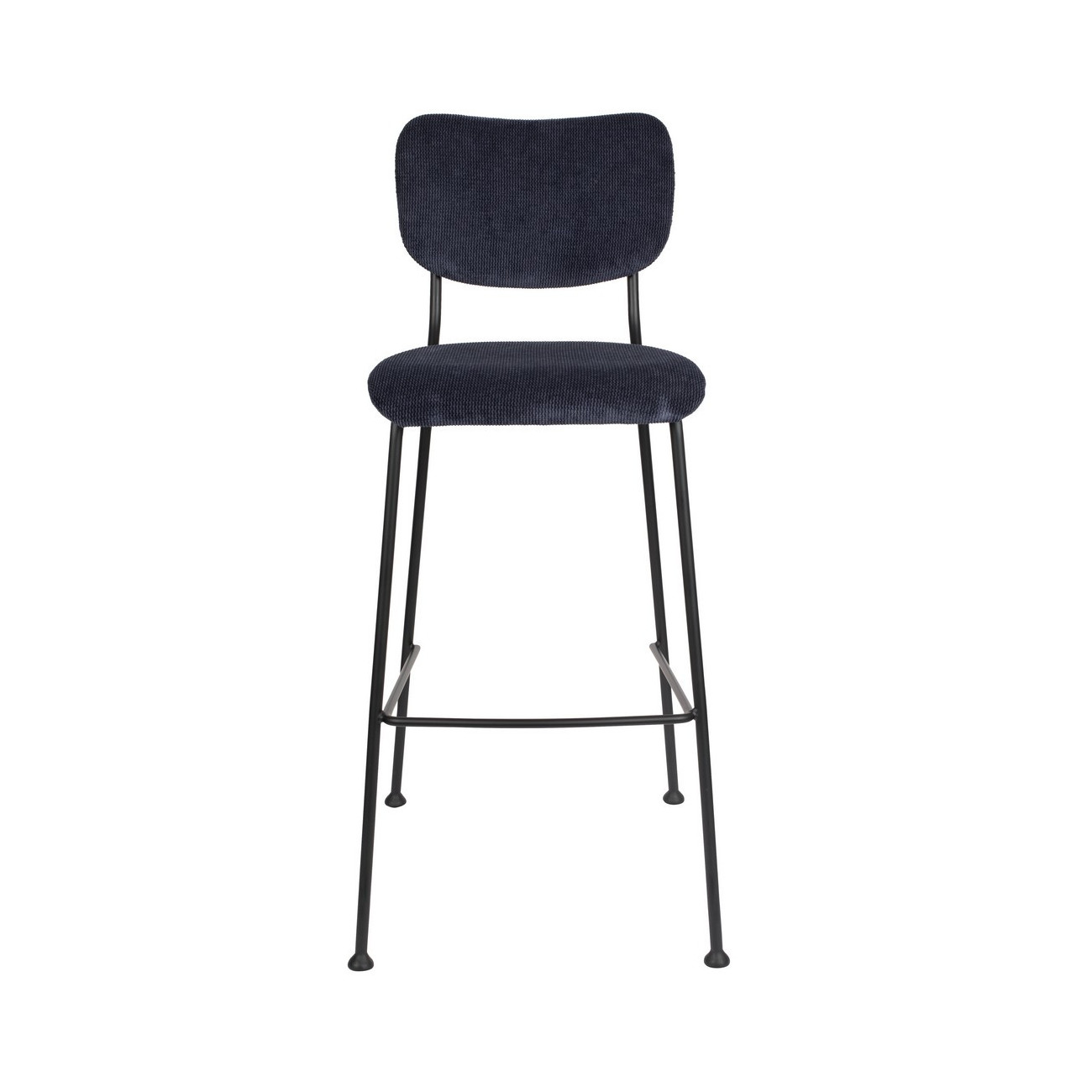 Tabouret de bar en velours bleu