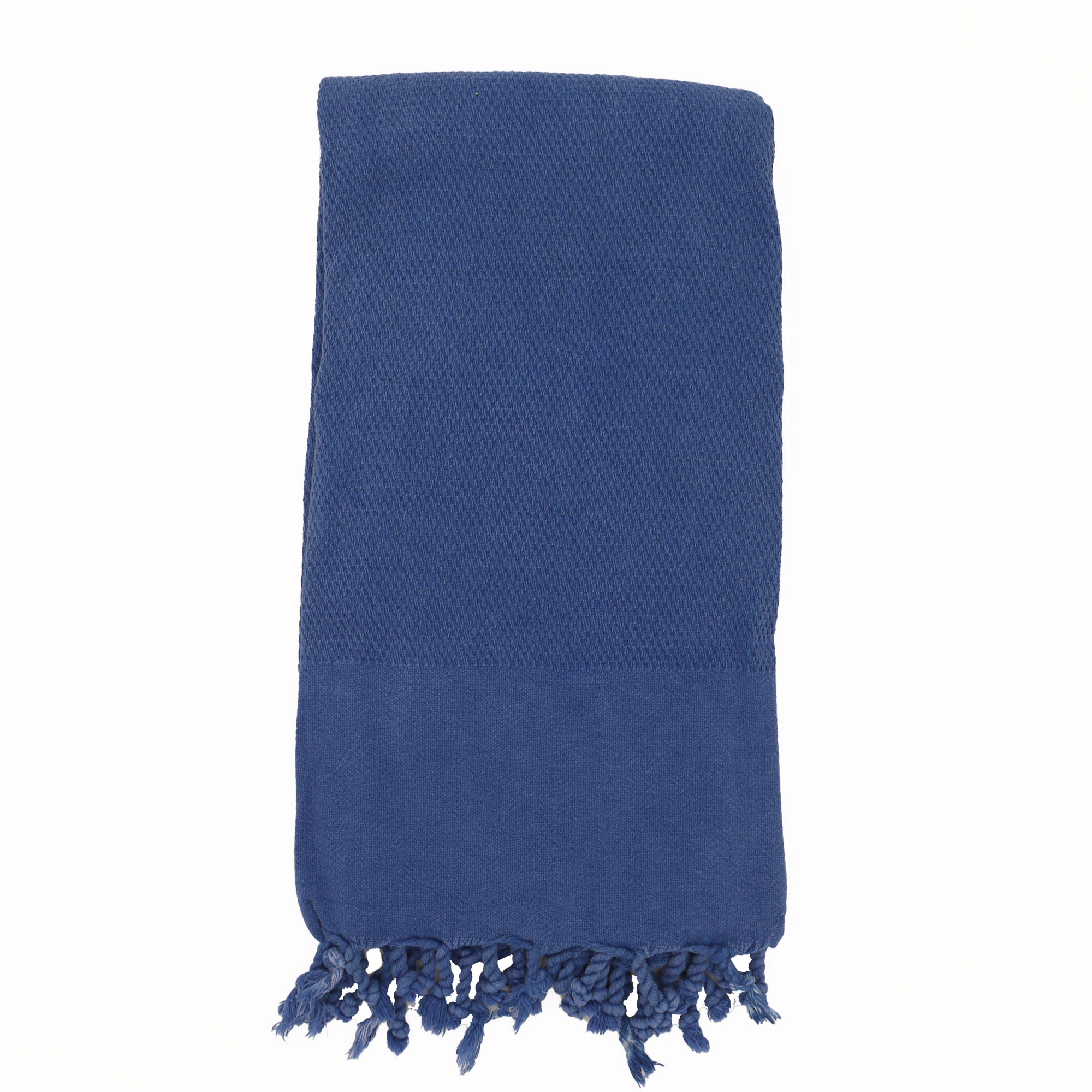 fouta antique 100% coton avec franges bleu 95x170cm