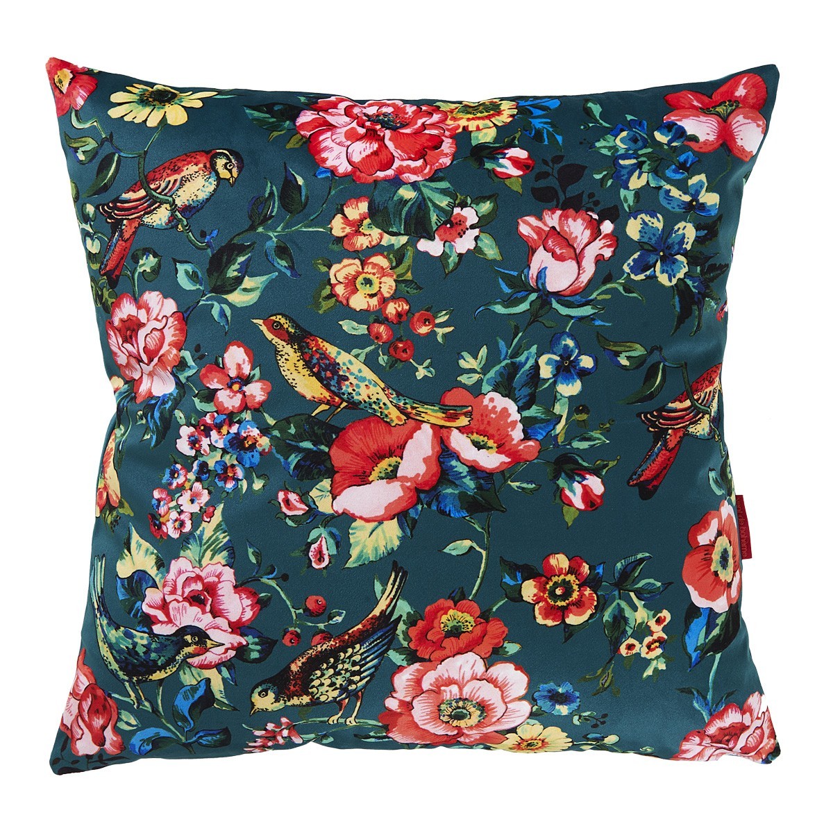 Housse de Coussin velours imprimé fleuri vert 45x45 cm Housse de Coussin velours imprimé fleuri vert 45x45 cm