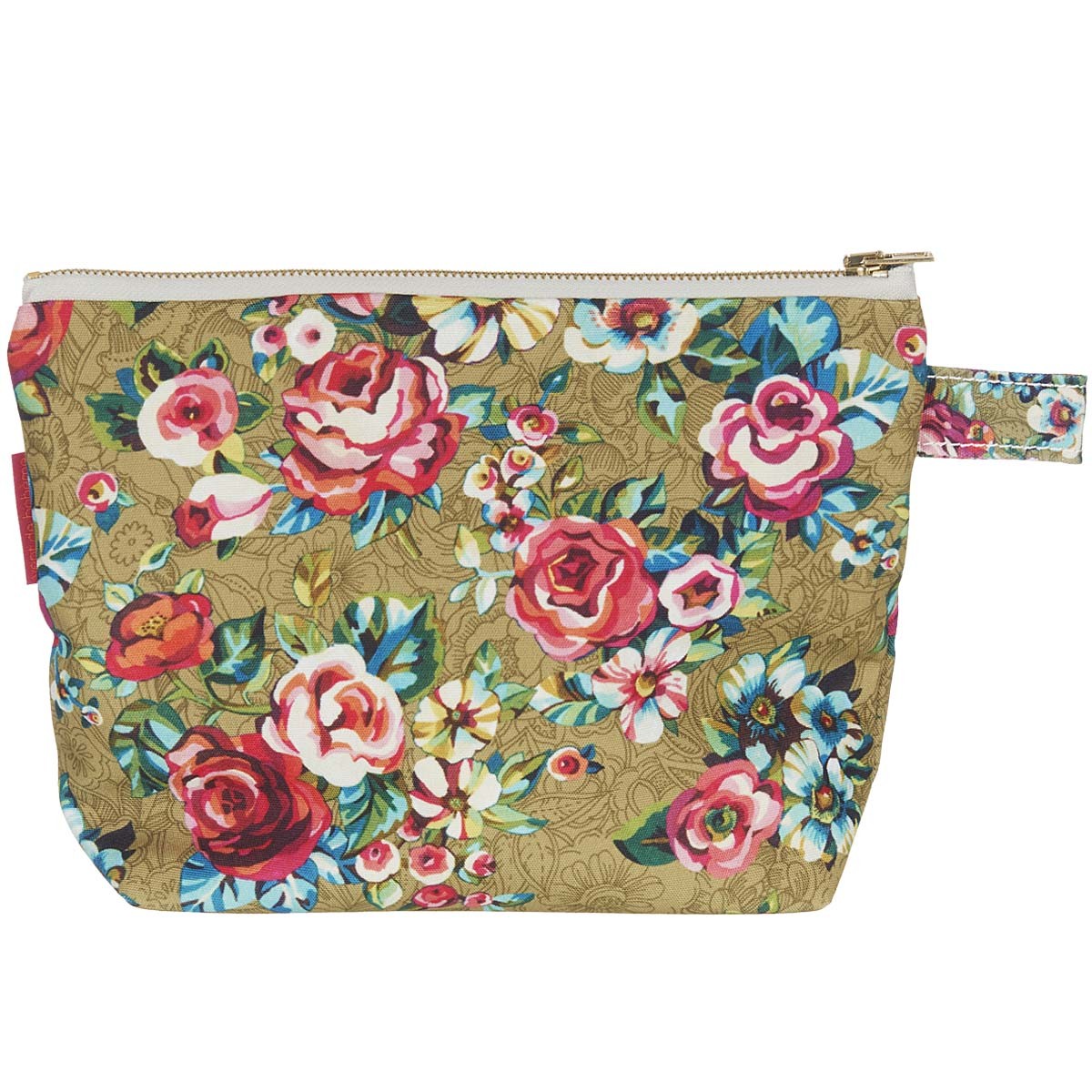 Grande pochette imprimé fleuri dore 19x28cm Grande pochette imprimé fleuri dore 19x28cm