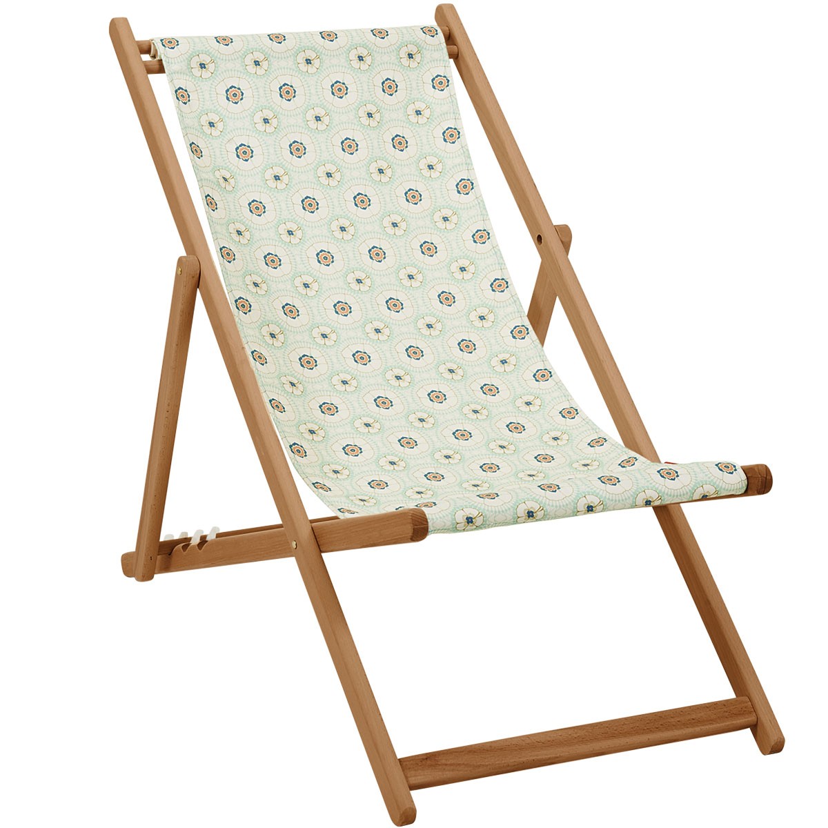Chilienne pliante en acacia et imprimé graphique graphique Chilienne pliante en acacia et imprimé graphique graphique