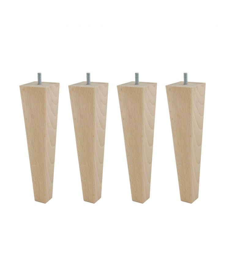 Lot de 4 pieds de lit pyramide H25cm finiton Huilé (photo) Lot de 4 pieds de lit pyramide H25cm finiton Huilé