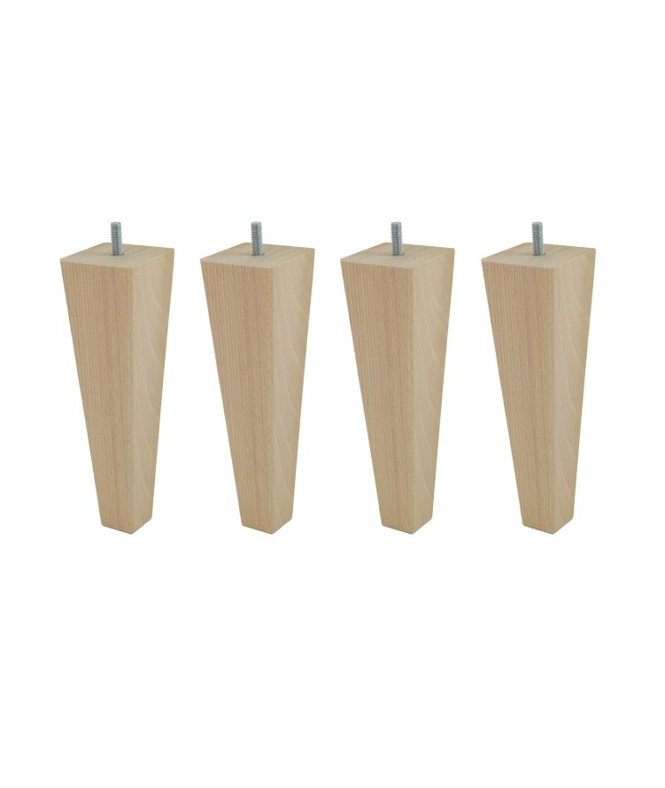 Lot de 4 pieds de lit pyramide H20cm finiton Huilé (photo) Lot de 4 pieds de lit pyramide H20cm finiton Huilé