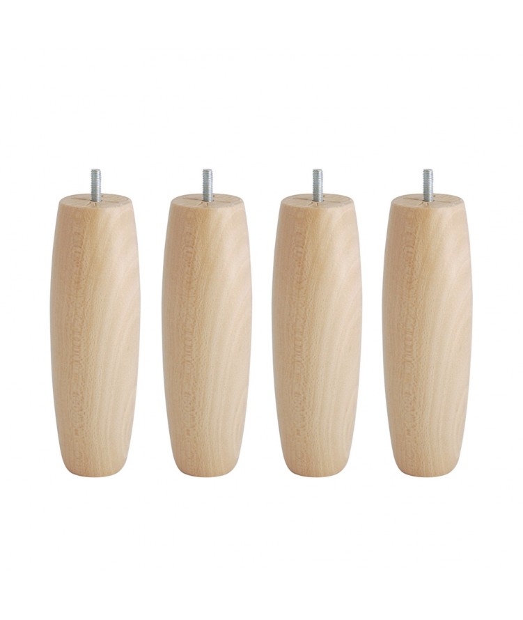 Lot de 4 pieds de lit olive H20cm finiton Vernis Naturel (photo) Lot de 4 pieds de lit olive H20cm finiton Vernis Naturel
