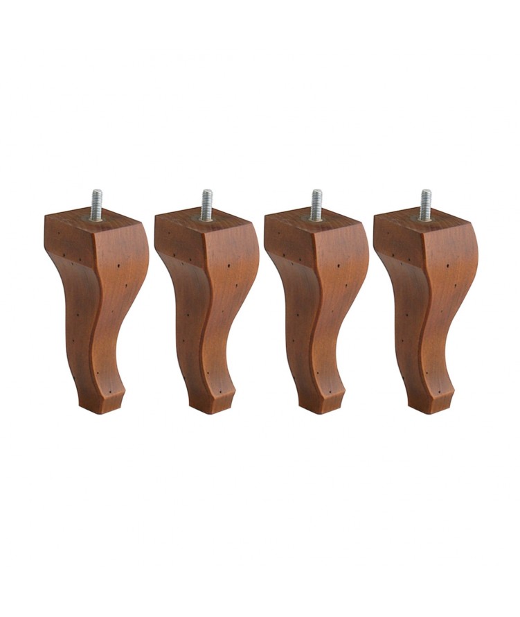 Lot de 4 pieds de lit Louis XV H15cm finiton Bois vieilli (photo) Lot de 4 pieds de lit Louis XV H15cm finiton Bois vieilli