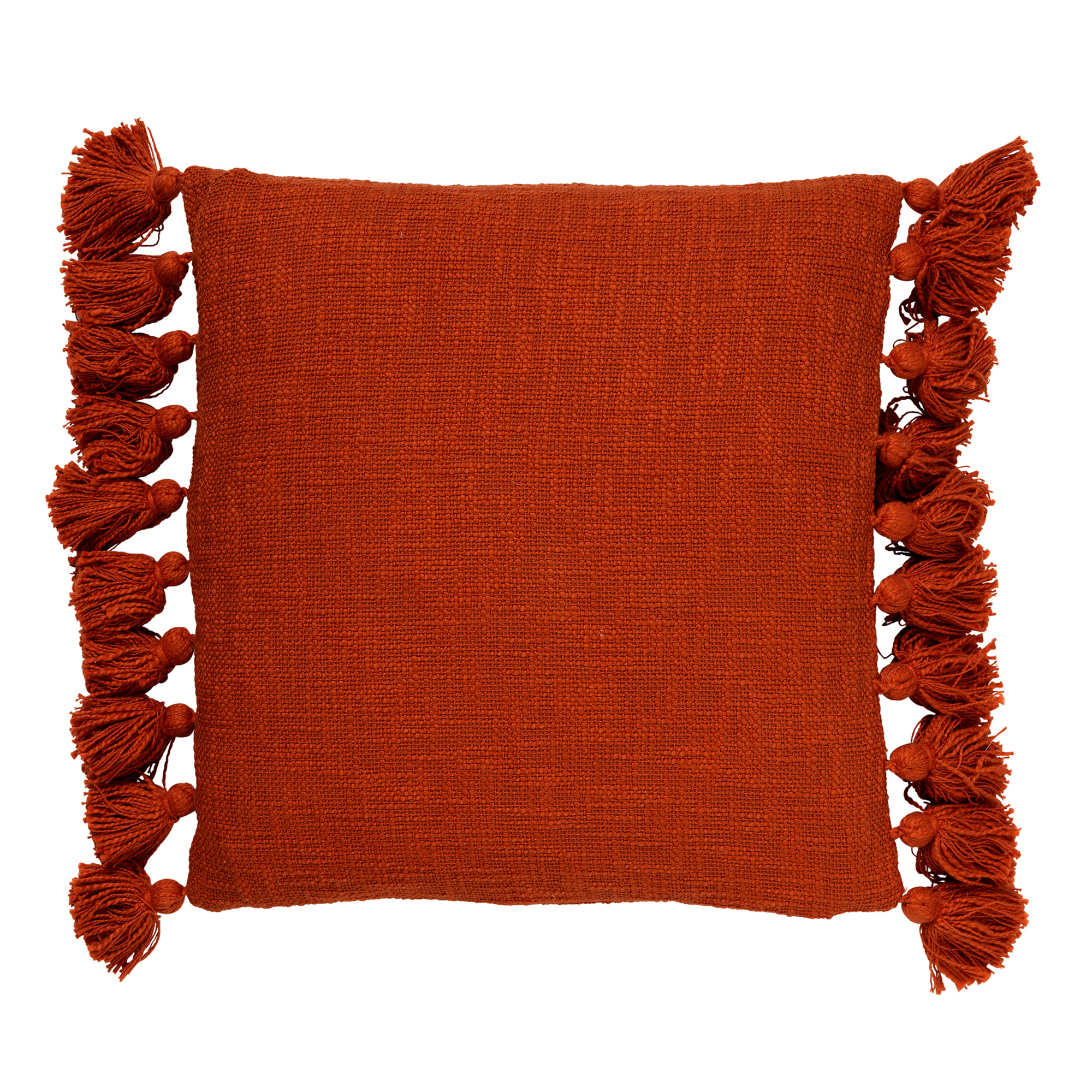 Coussin - orange en coton 45x45 cm uni