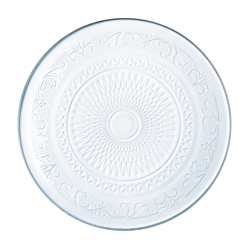 Assiette plate transparente D25cm Assiette plate transparente D25cm