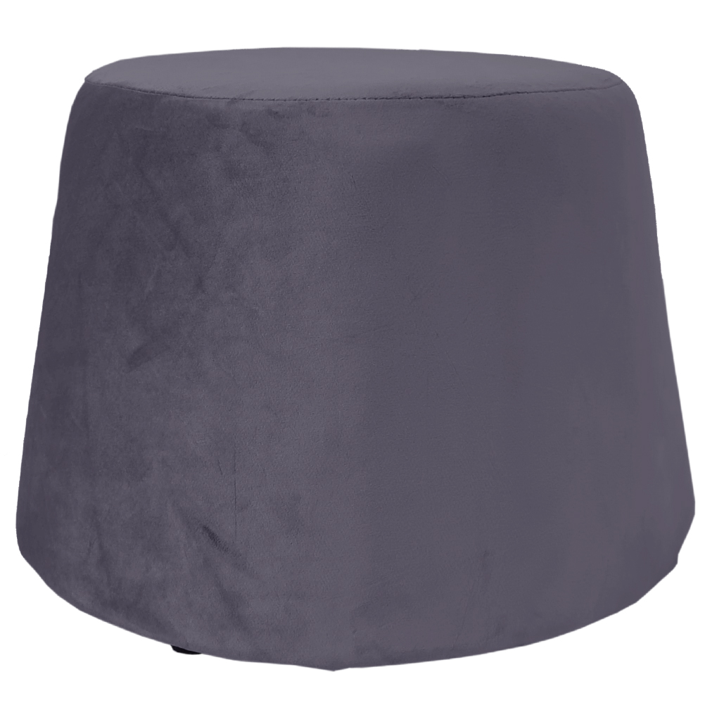 Pouf recouvert de velours gris 31,5x34x46,5cm Pouf recouvert de velours gris 31,5x34x46,5cm
