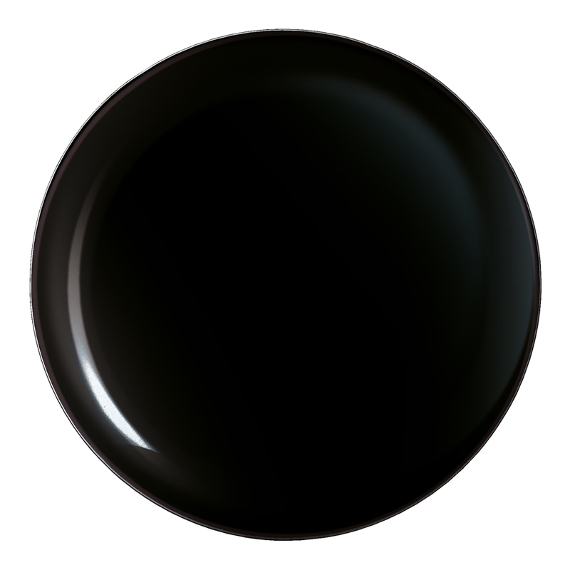 Assiette plate noire D27cm Assiette plate noire D27cm