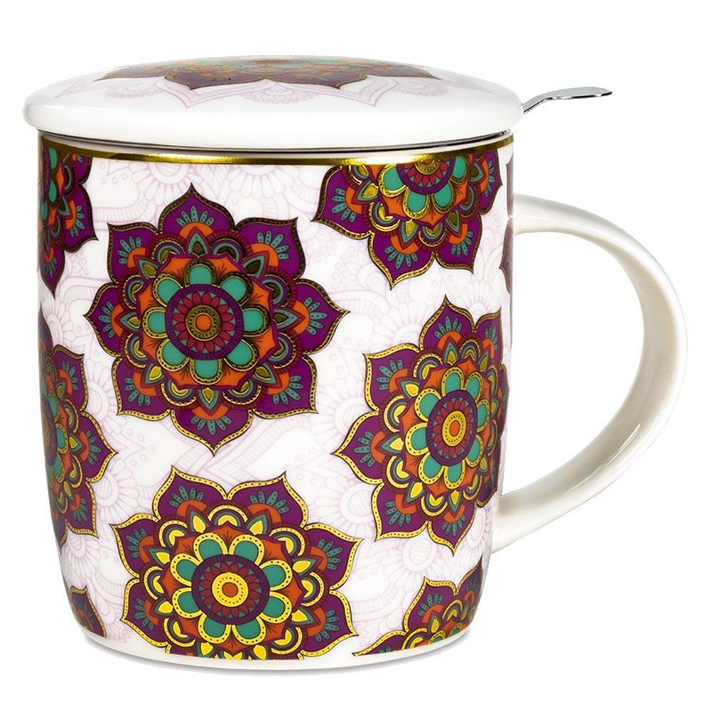 Mug mandala violet avec infuseur Mug mandala violet avec infuseur
