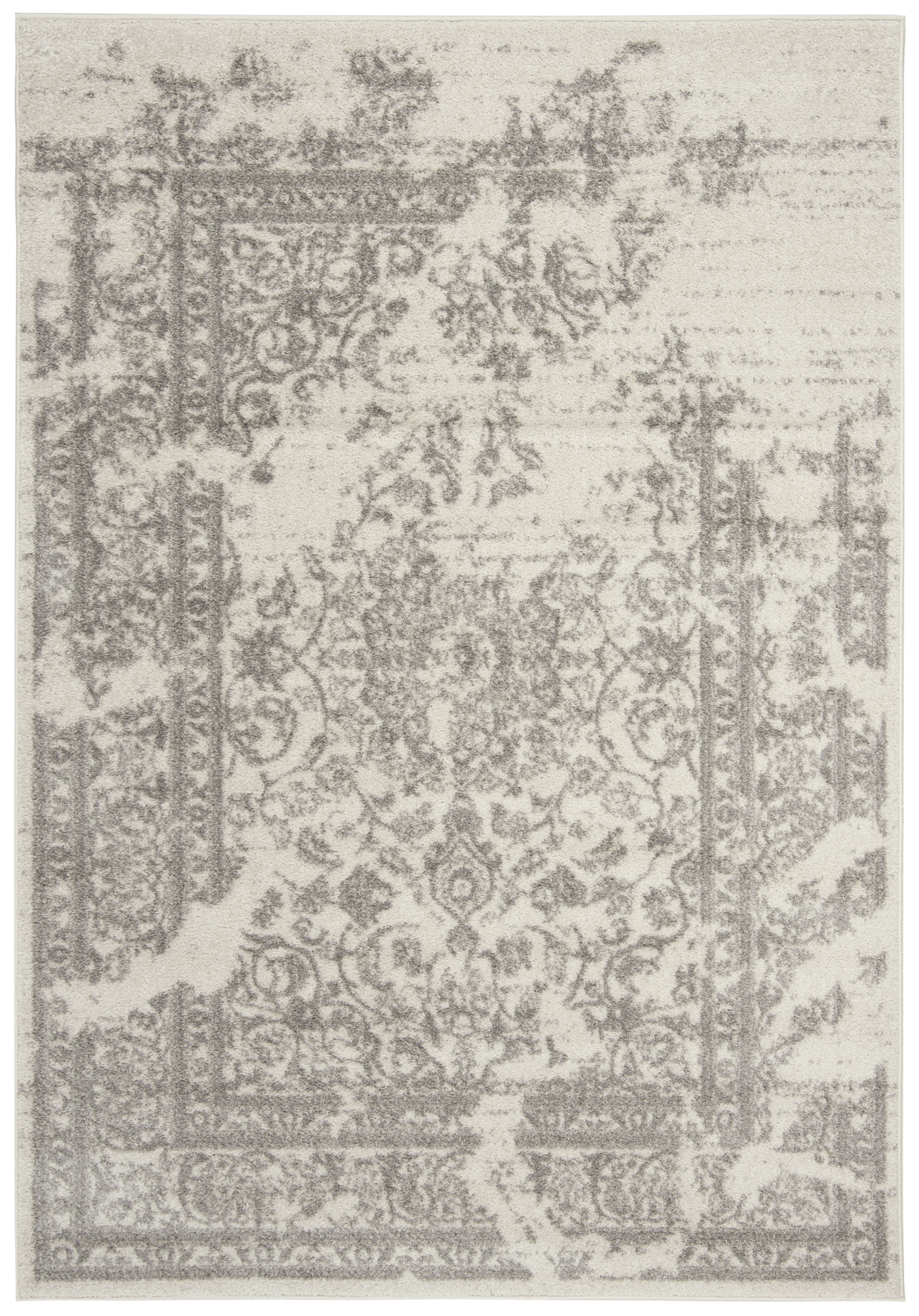 Tapis de salon contemporain ivoire et argent 120x180 Tapis de salon contemporain ivoire et argent 120x180