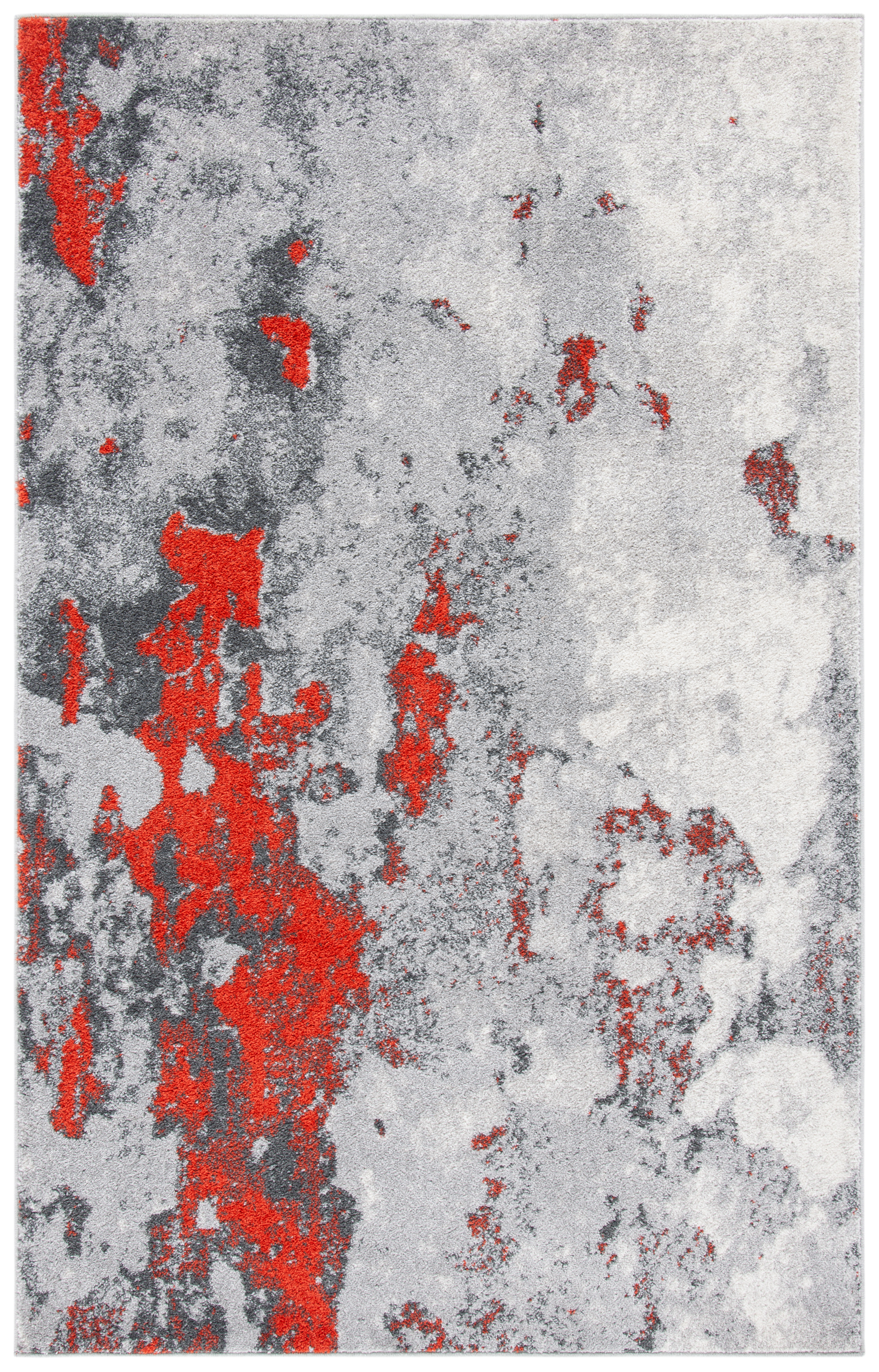 Tapis de salon contemporain orange et gris 154x228 Tapis de salon contemporain orange et gris 154x228
