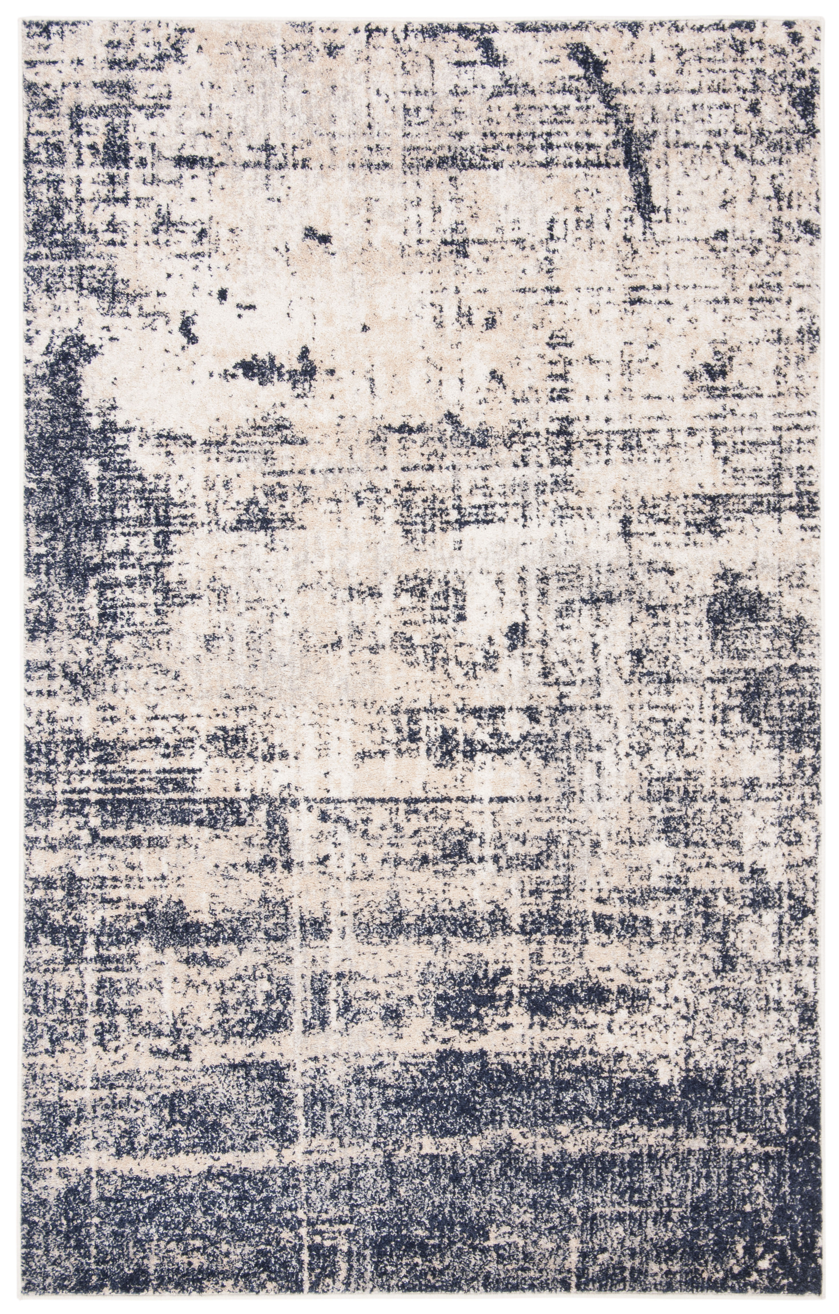 Tapis de salon contemporain or et bleu marine 182x274 Tapis de salon contemporain or et bleu marine 182x274
