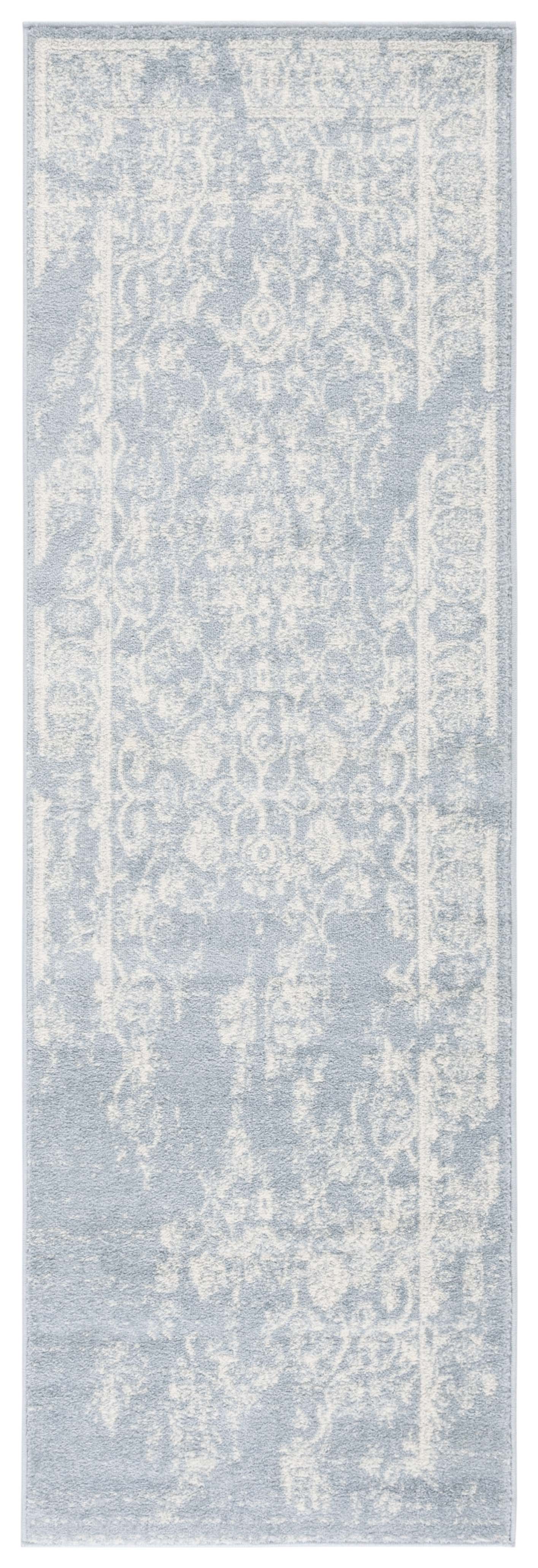 Tapis de salon interieur en gris ardoise & ivoire, 76 x 244 cm Tapis de salon interieur en gris ardoise & ivoire, 76 x 244 cm